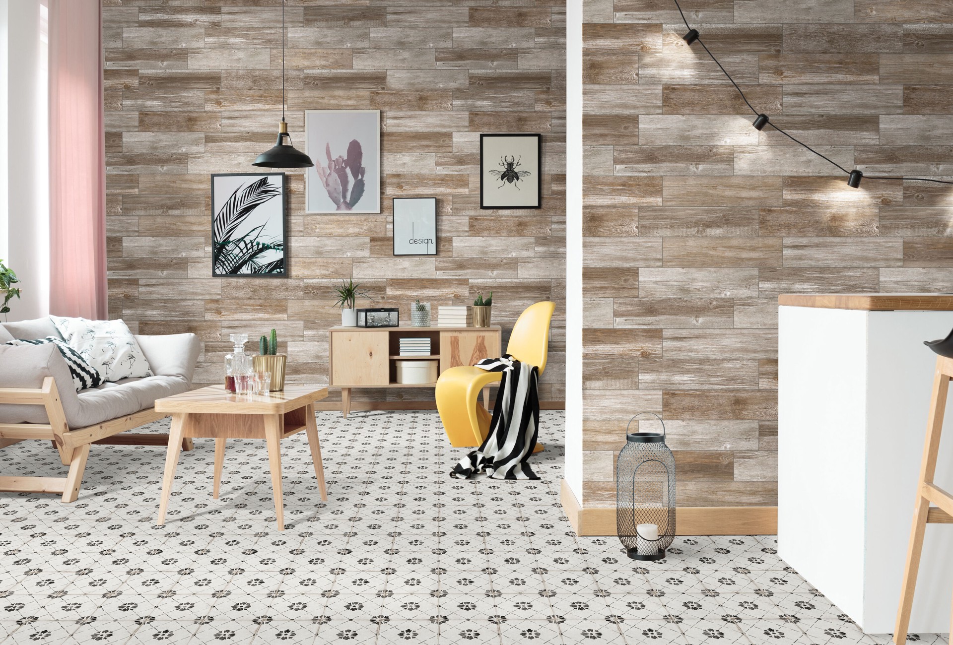 slide 6 of 6, allen + roth Sorrento White 8-in x 8-in Matte Porcelain Floor and Wall Tile ( 0.42-sq ft Piece ), 1 ct