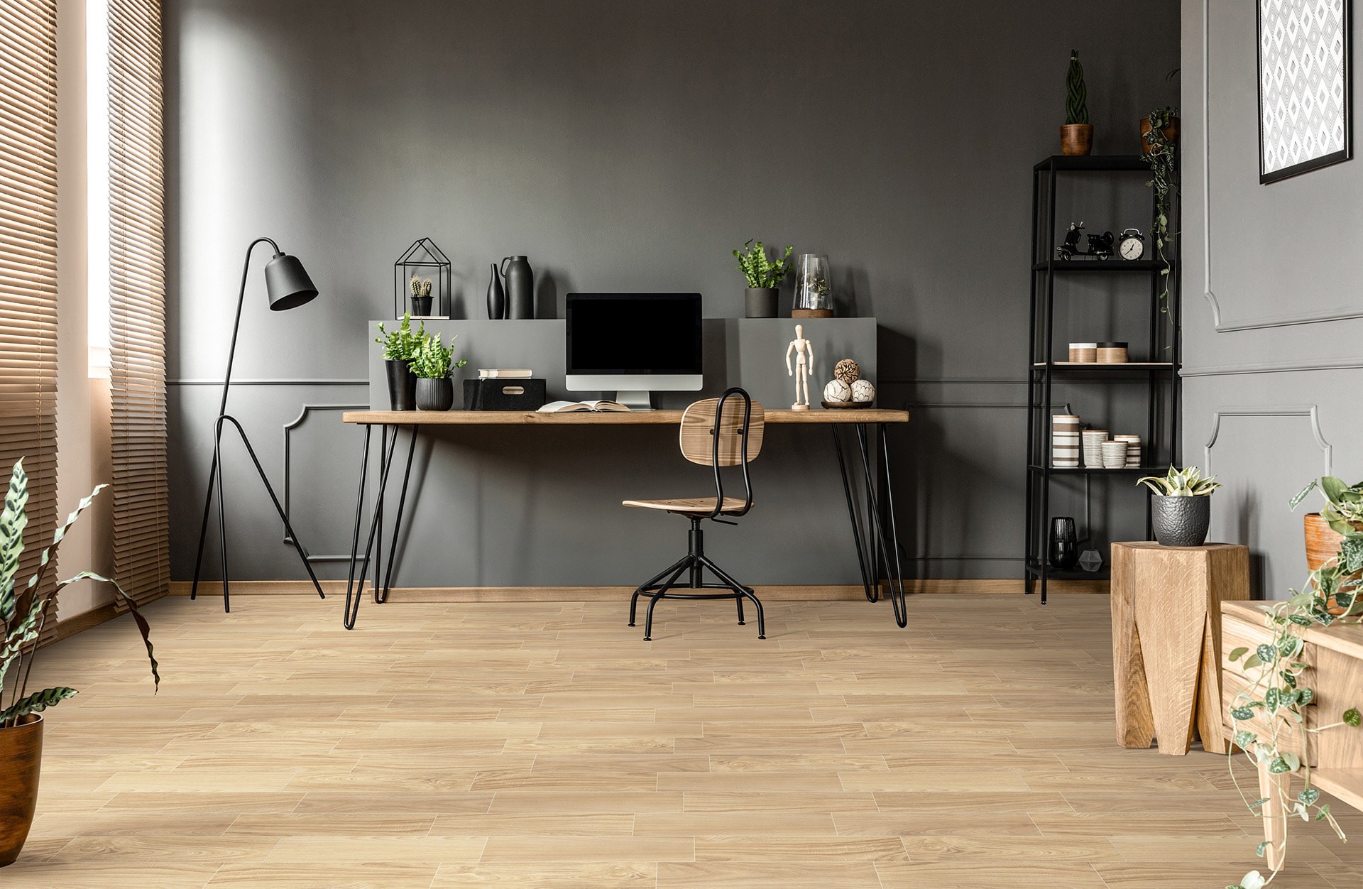 slide 6 of 6, allen + roth Maui Honey 8-in x 32-in Matte Porcelain Wood Look Floor and Wall Tile ( 1.71-sq ft Piece ), 1 ct