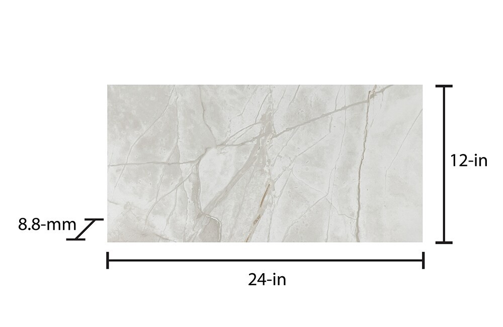 slide 6 of 6, Origin 21 Lucca Chalk 12-in x 24-in Matte Porcelain Floor and Wall Tile ( 1.93-sq ft Piece ), 1 ct