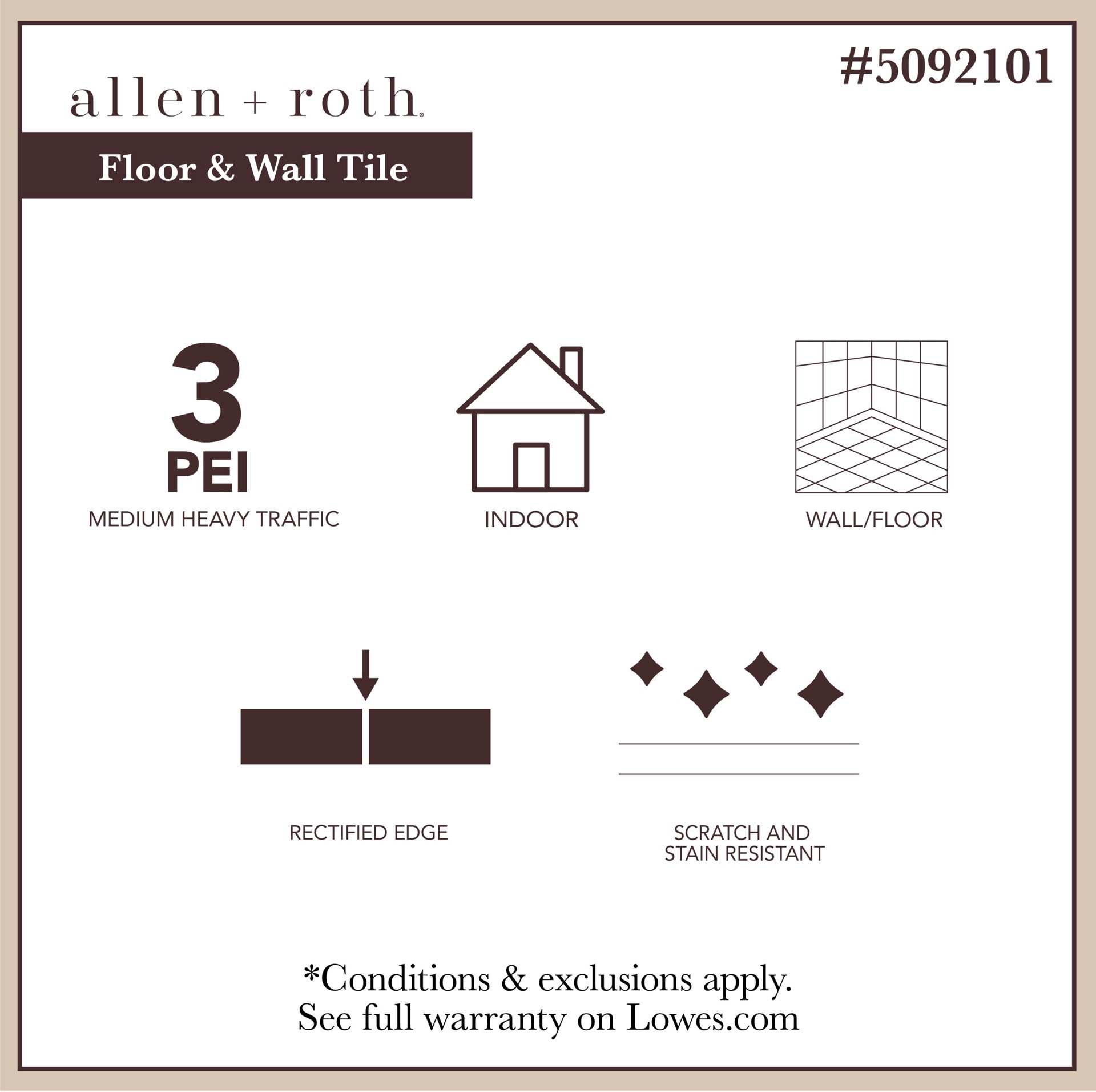 slide 2 of 6, allen + roth Breccia Breccia 3-in x 12-in Polished Porcelain Bullnose Tile, 1 ct