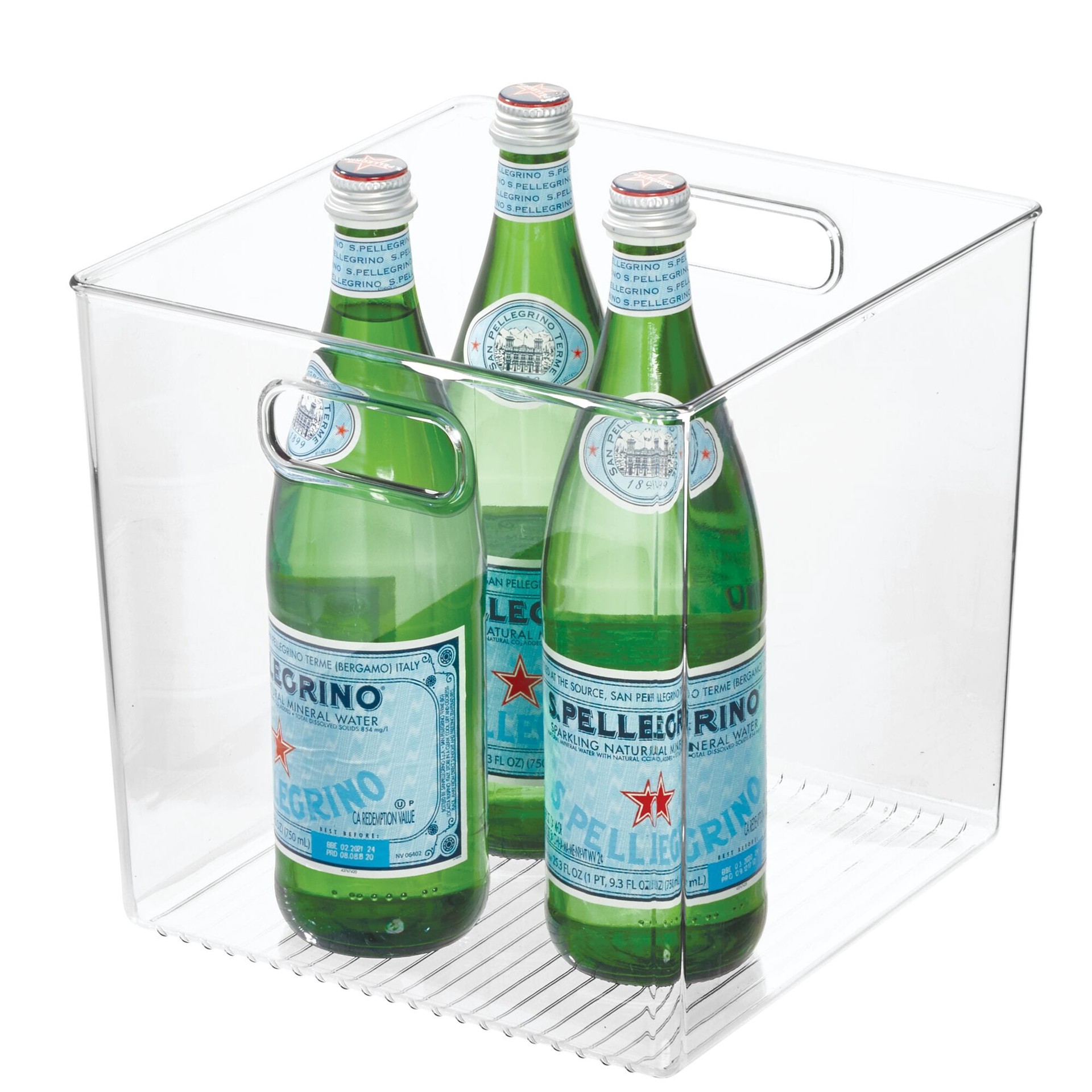 slide 2 of 3, iDesign Medium Clear Plastic Bin, 1 ct