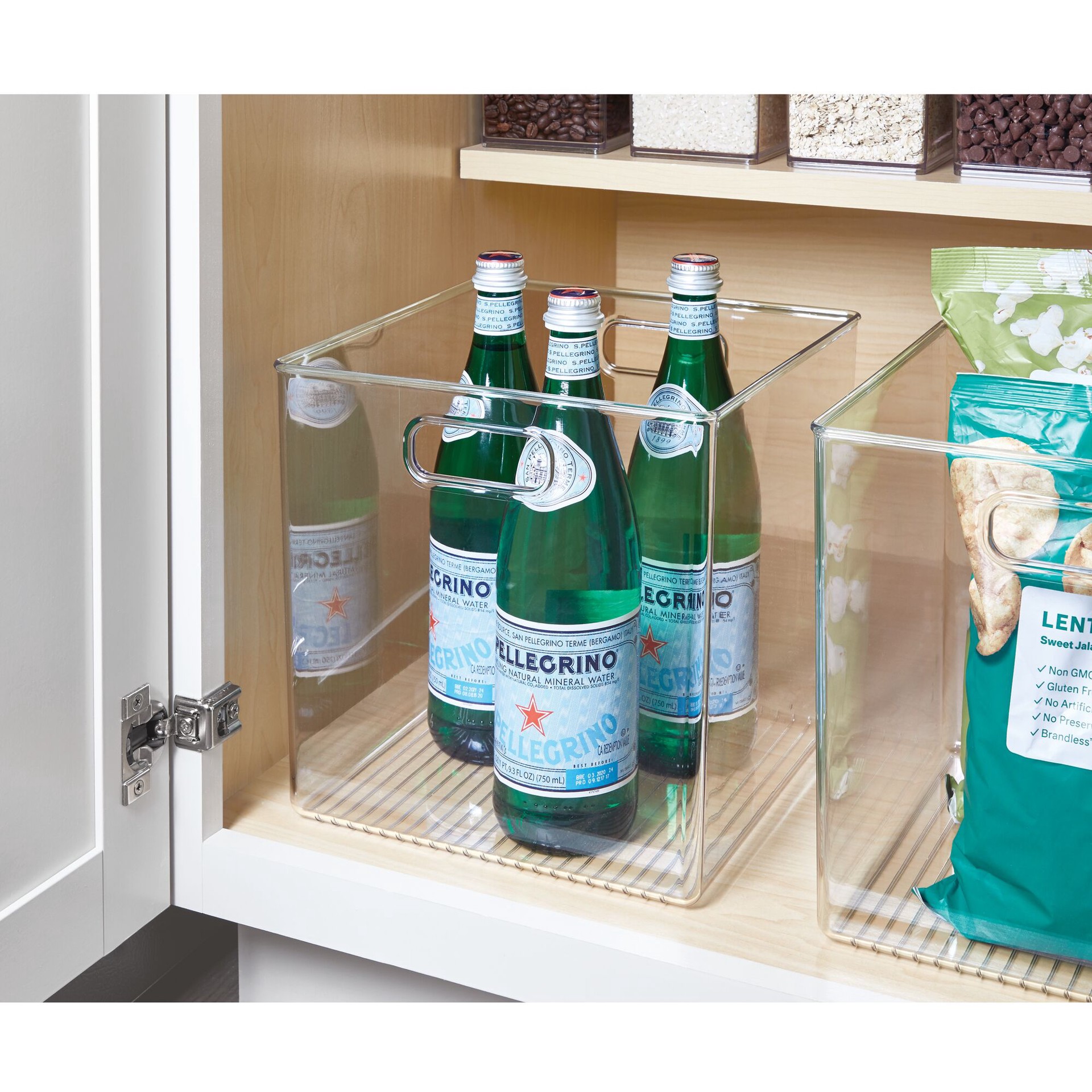 slide 3 of 3, iDesign Medium Clear Plastic Bin, 1 ct