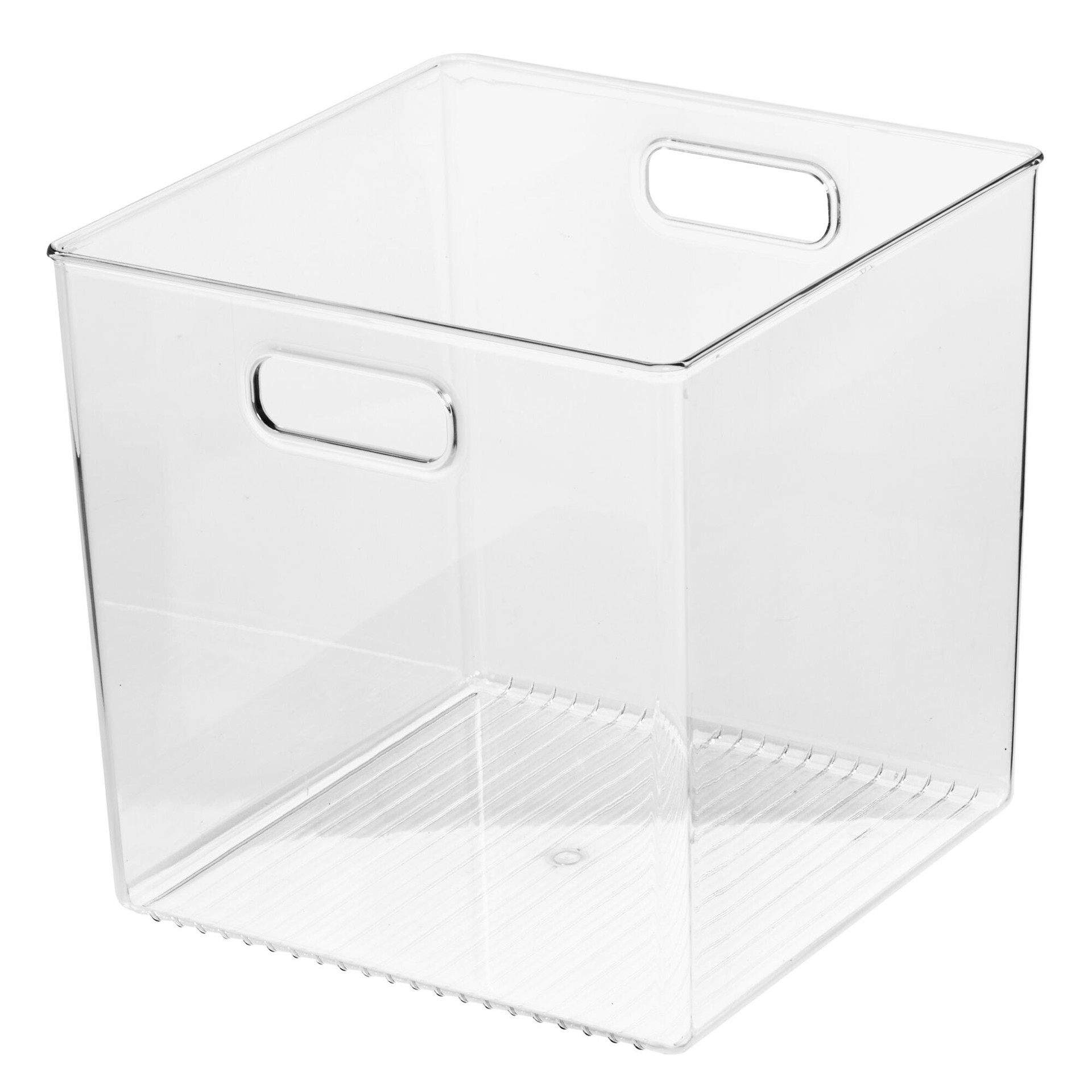 slide 1 of 3, iDesign Medium Clear Plastic Bin, 1 ct