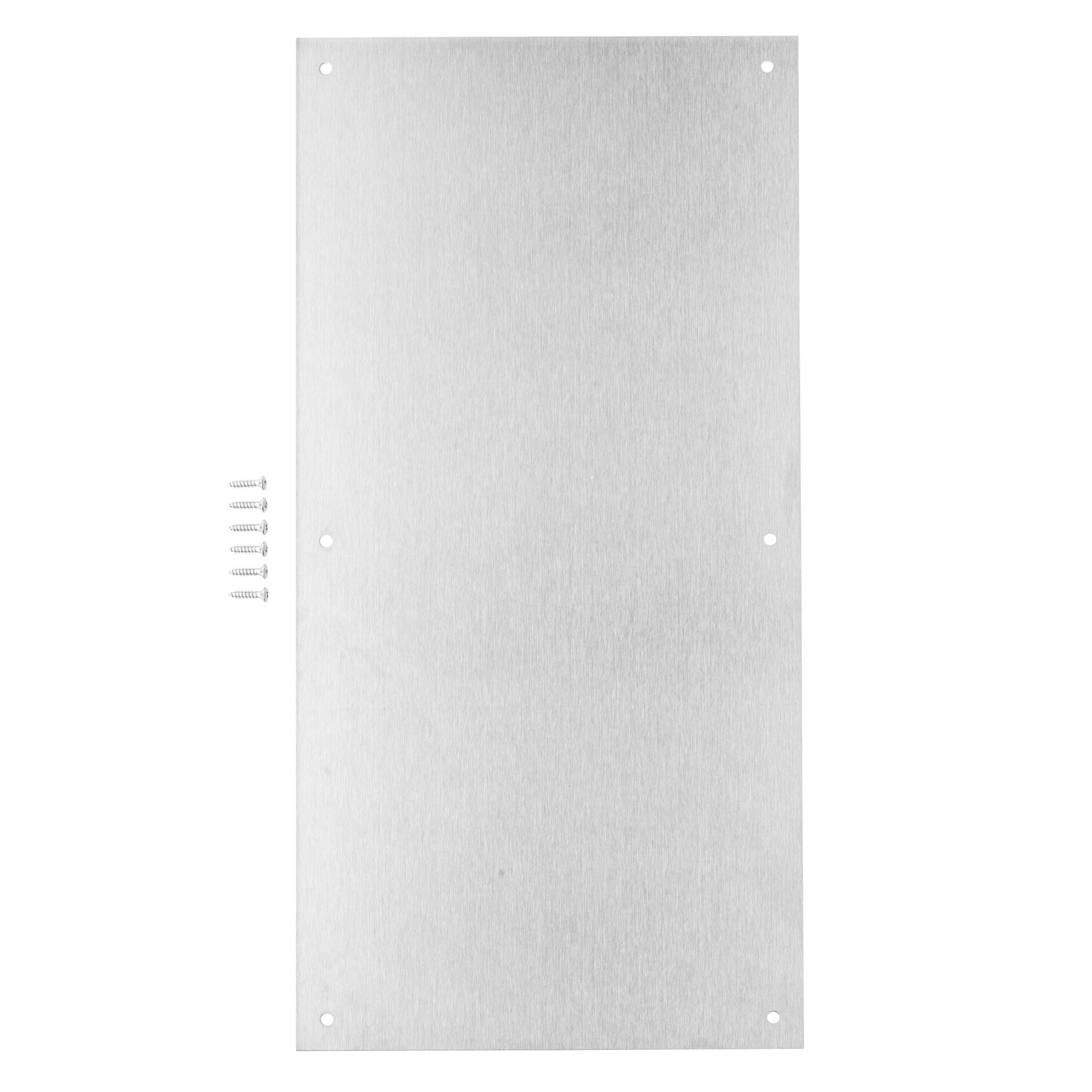 slide 4 of 6, BRINKS COMMERCIAL Industrial Duty Commercial 8-in W x 16-in H Stainless steel Push plate, 1 ct
