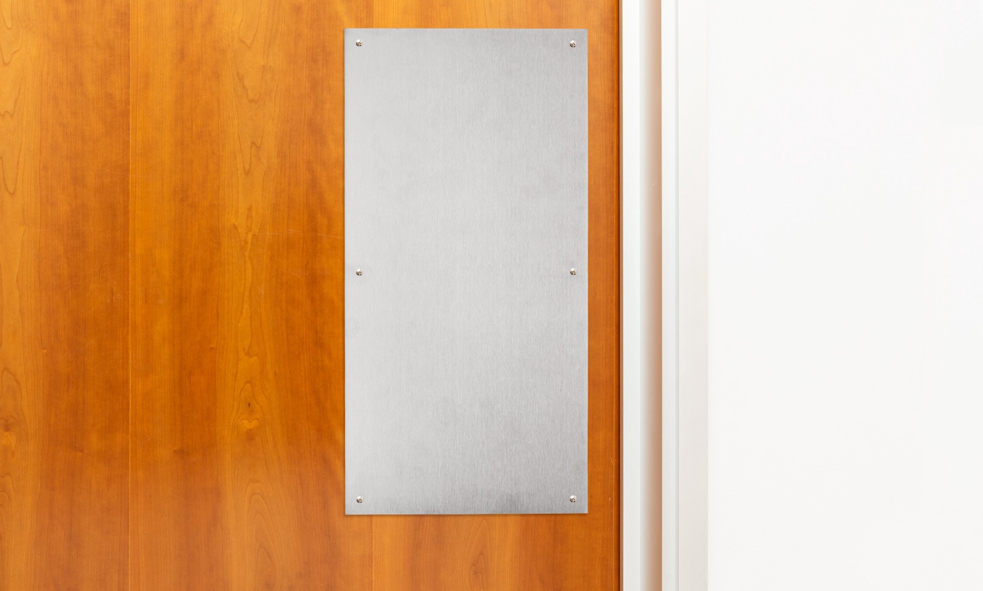 slide 5 of 6, BRINKS COMMERCIAL Industrial Duty Commercial 8-in W x 16-in H Stainless steel Push plate, 1 ct