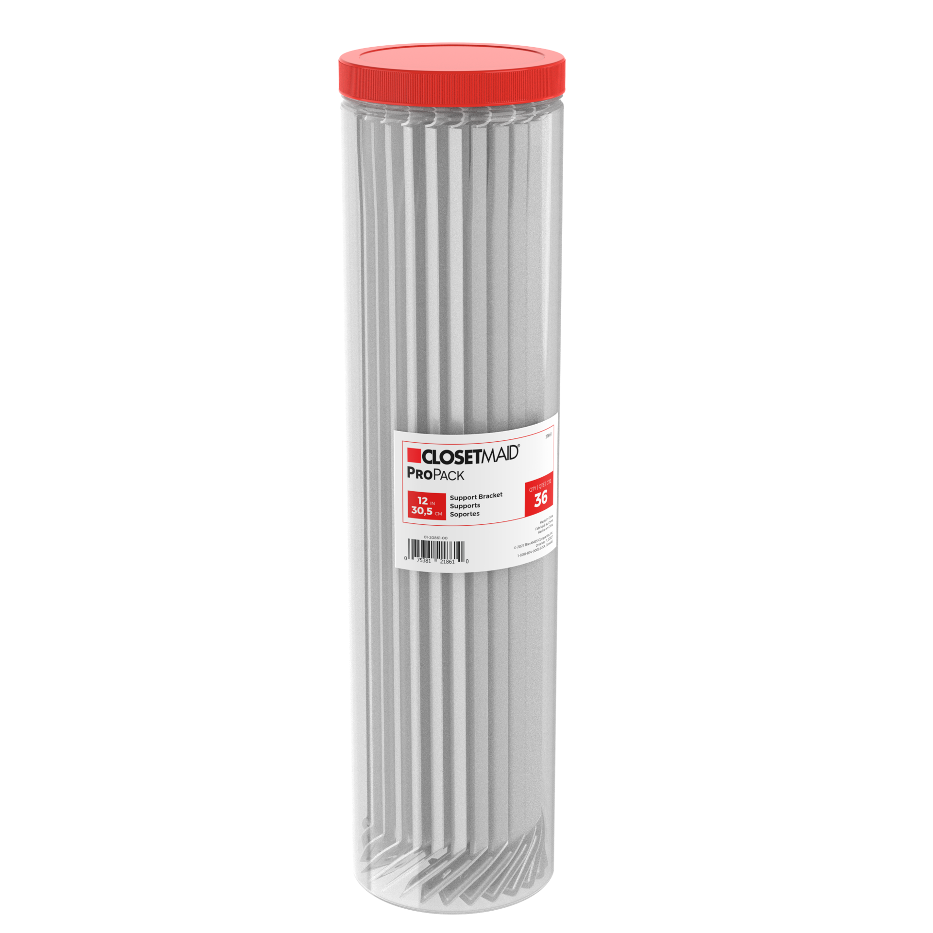 slide 3 of 6, ClosetMaid ProPack 36-Pack White Fixed Mount Wire Shelving Bracket (Fits Common Wire Shelf Sizes: 12-in), 1 ct