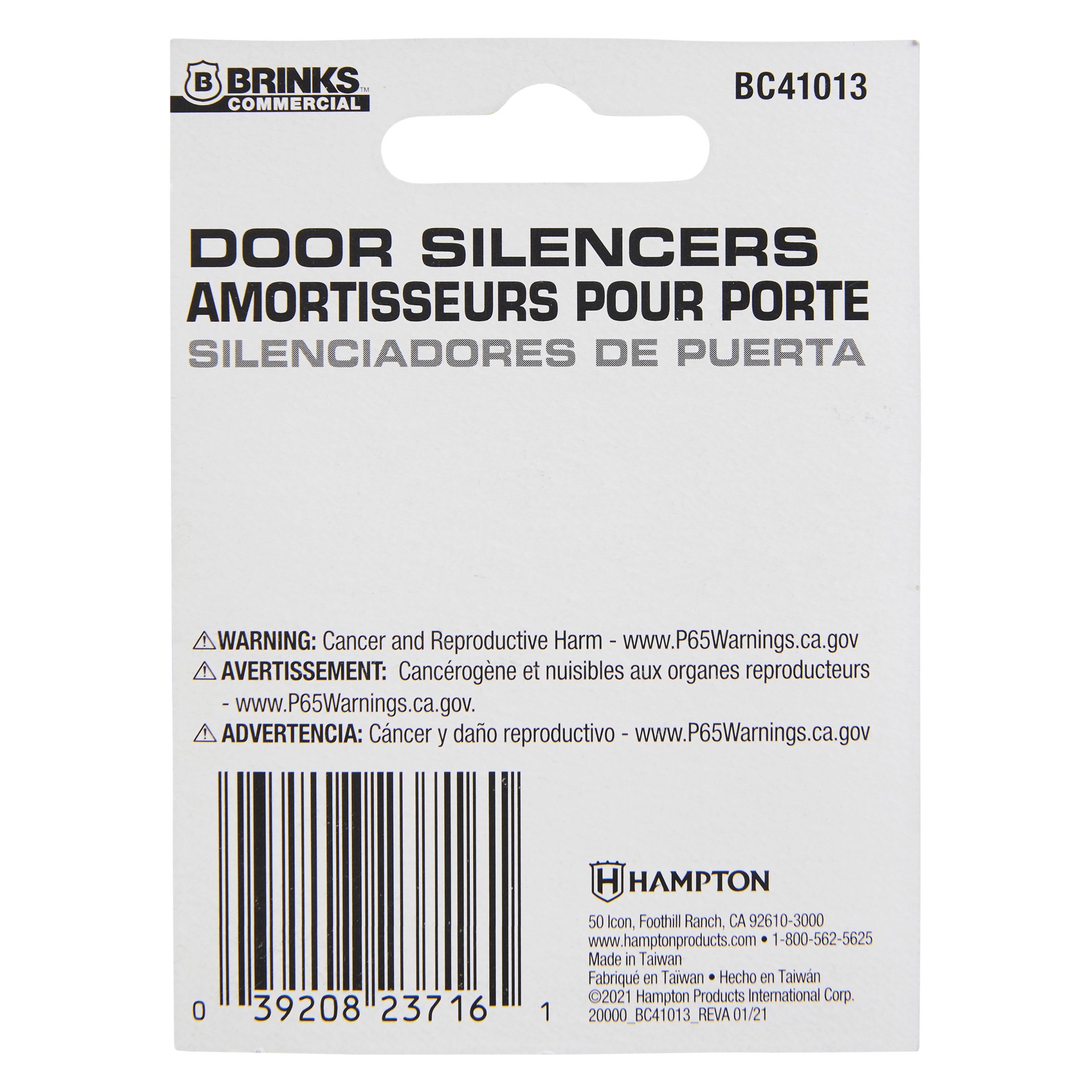 slide 2 of 6, BRINKS COMMERCIAL 3/8-in Bumper Door Stop 12 -Pack, 1 ct