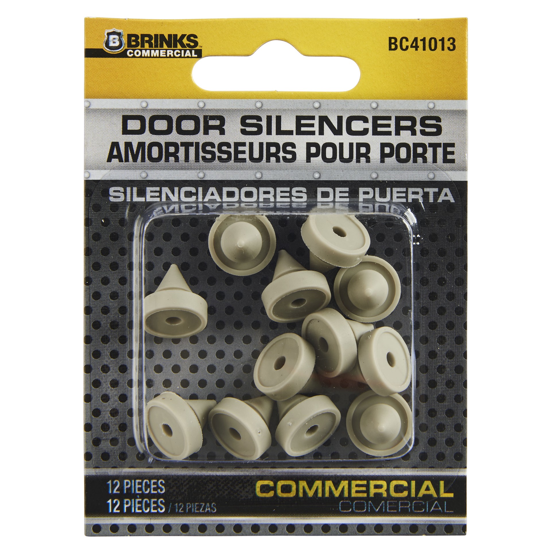 slide 1 of 6, BRINKS COMMERCIAL 3/8-in Bumper Door Stop 12 -Pack, 1 ct