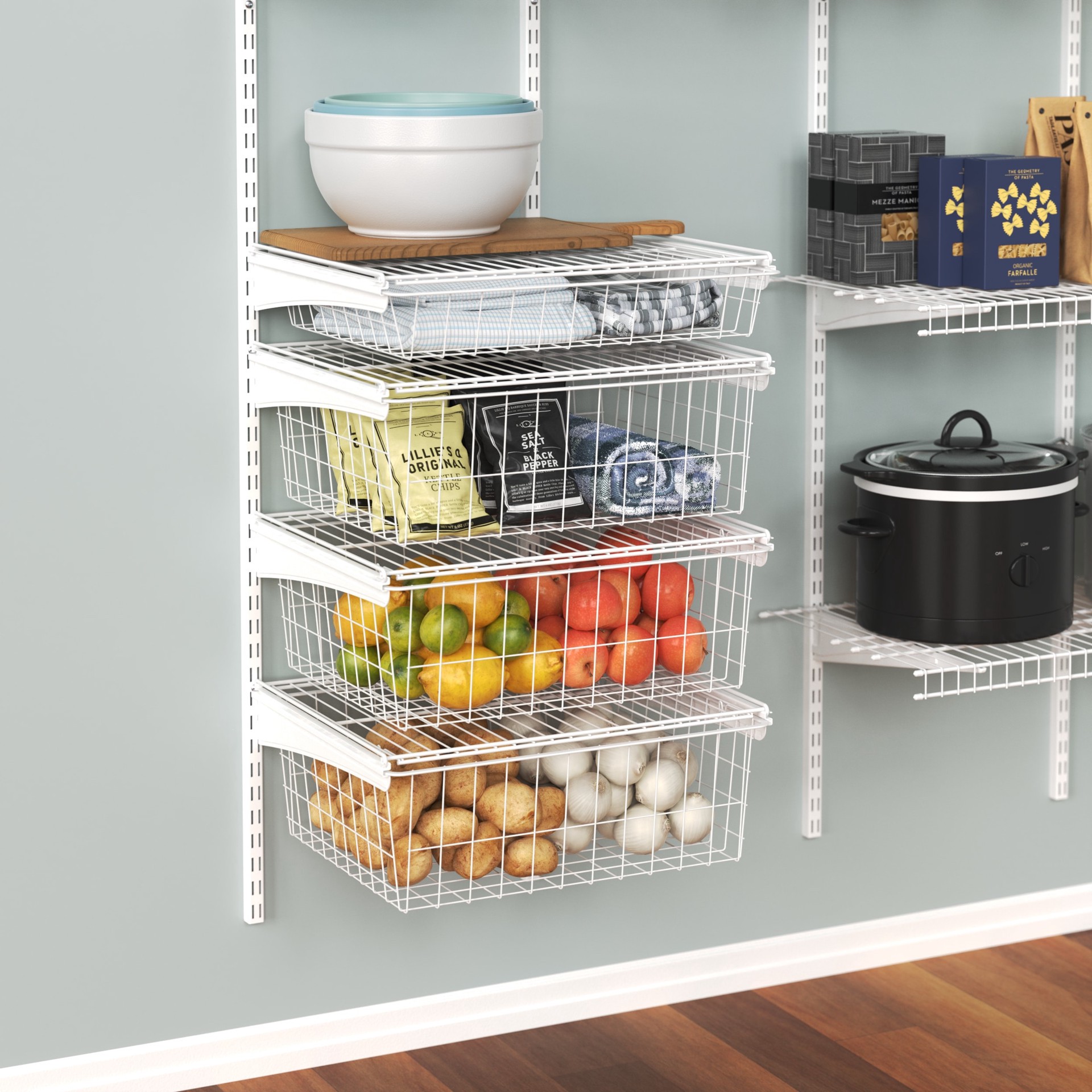 slide 3 of 6, ClosetMaid ShelfTrack 21-in x 27-in x 17-in White Wire Drawer unit, 1 ct