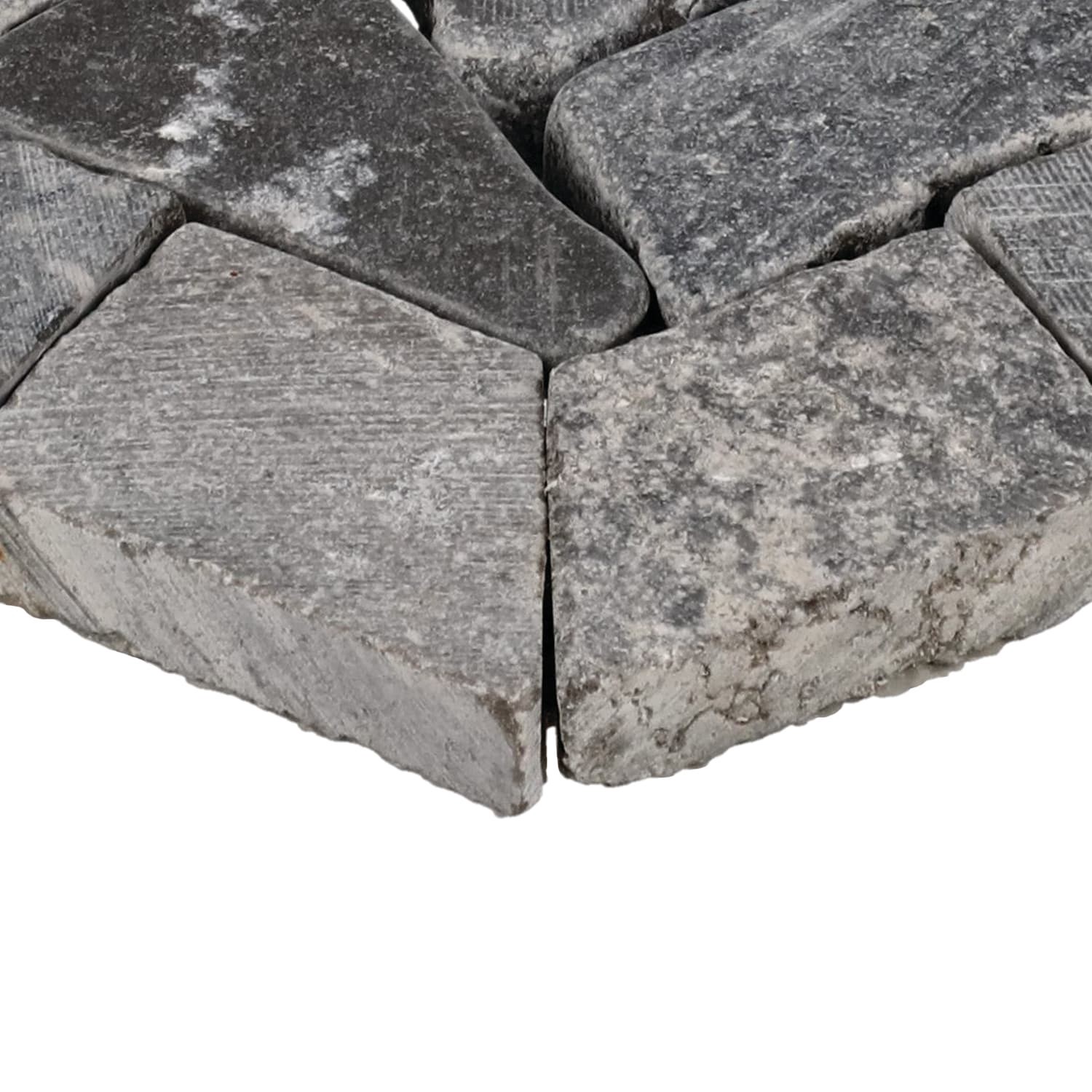 slide 2 of 6, American Olean Genuine Stone Rock Mill Gray 10-in x 11-in Tumbled Natural Marble/limestone Pebble Mosaic Floor and Wall Tile ( 0.629-sq ft Piece ), 1 ct