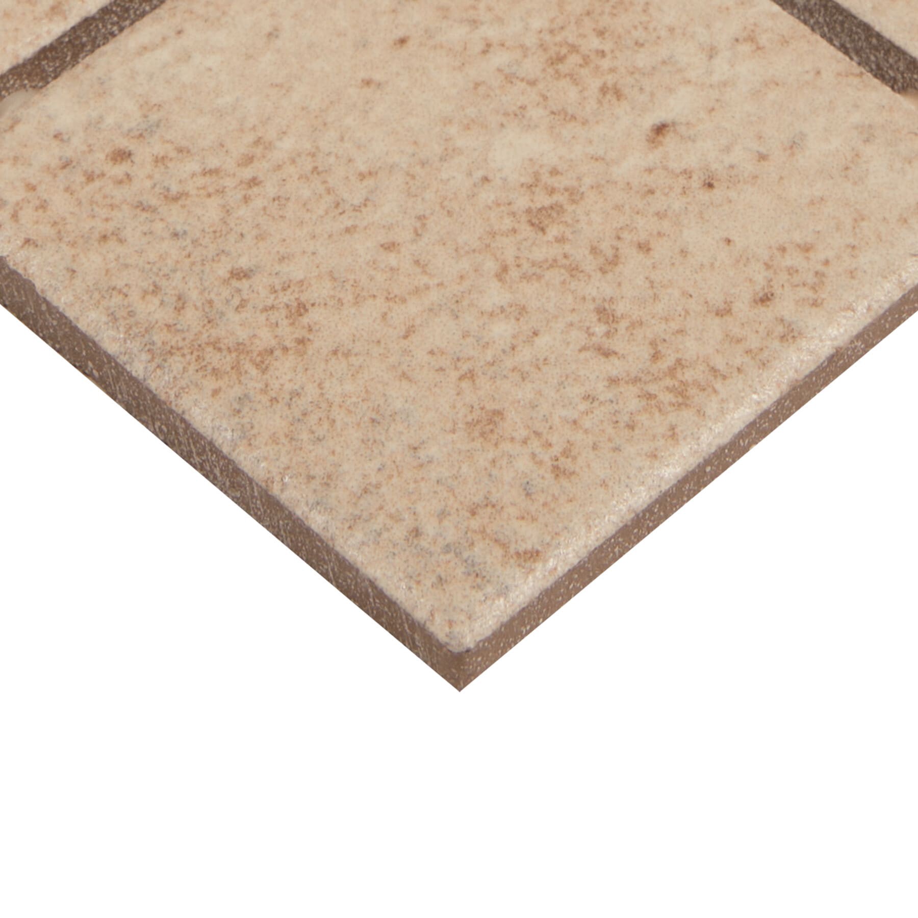 slide 2 of 6, Style Selections Alamosa Beige 12-in x 12-in Matte Ceramic Stone look Mosaic Floor and Wall Tile ( 1-sq ft Piece, 1 ct
