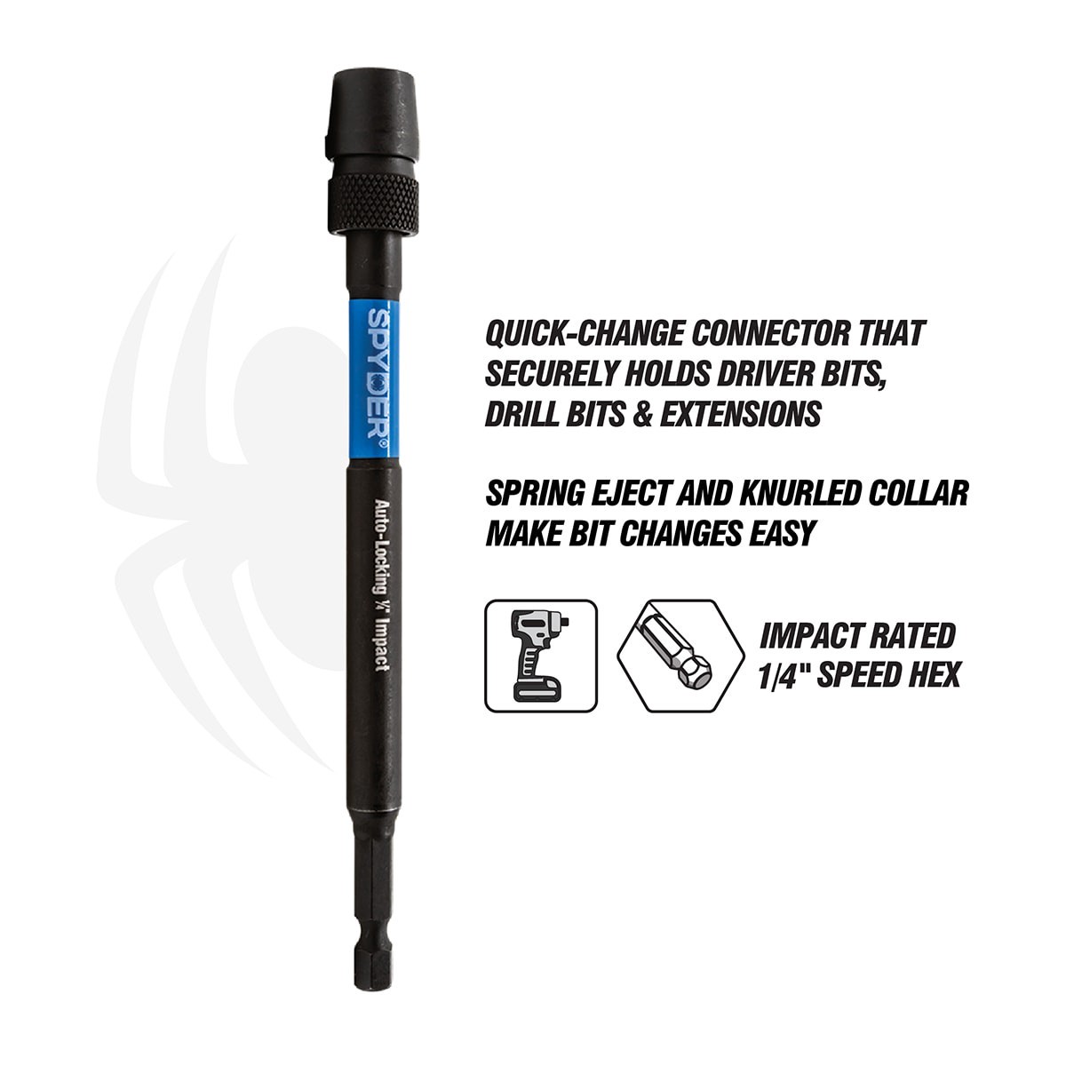slide 3 of 6, Spyder Impact Bit Extension Individual, 1 ct