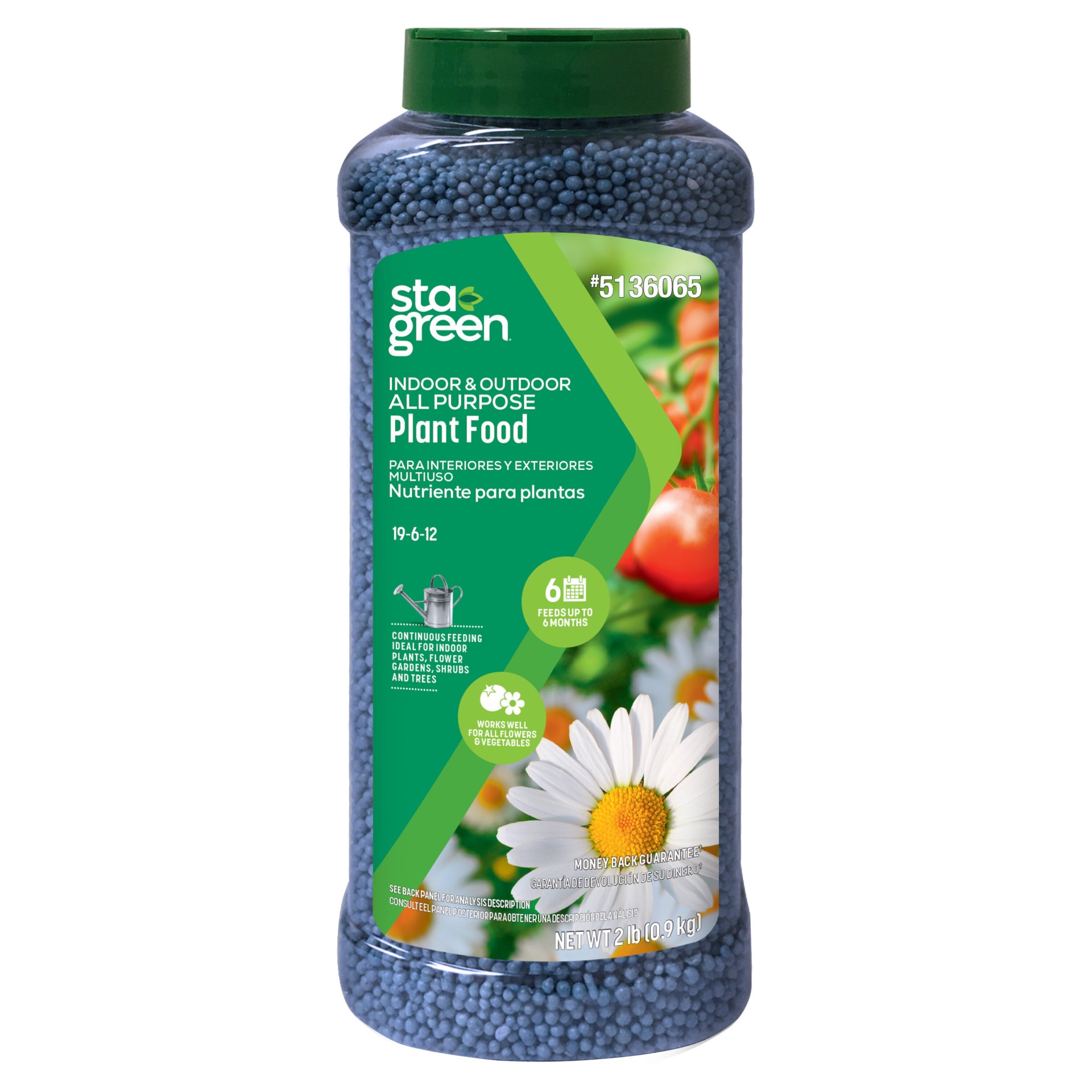 slide 1 of 6, Sta-Green Indoor and Outdoor 2-lb 19-6-12 All-purpose Food, 1 ct