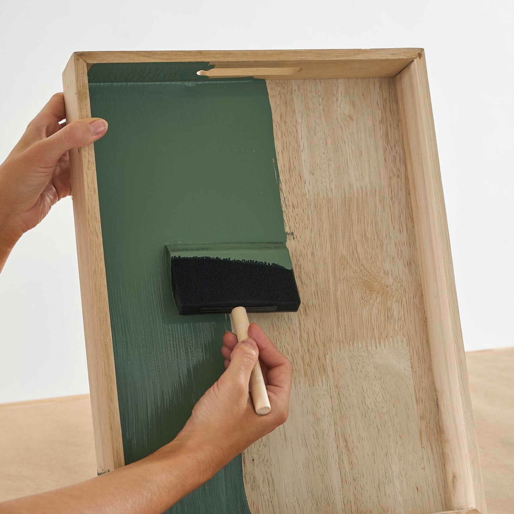 slide 5 of 5, Project Source 4-in Flat Foam Brush, 1 ct