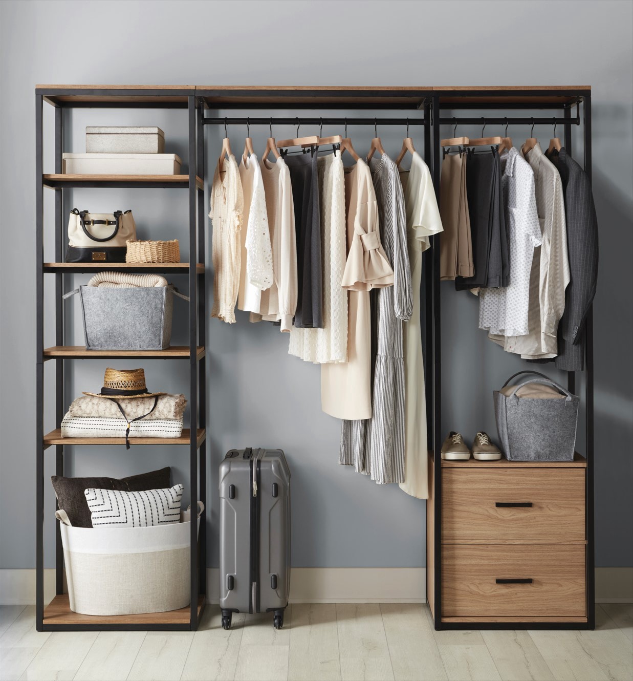 slide 4 of 6, Style Selections Camryn 36-in x 18-in D Brown Solid Shelving Wood closet shelf, 1 ct