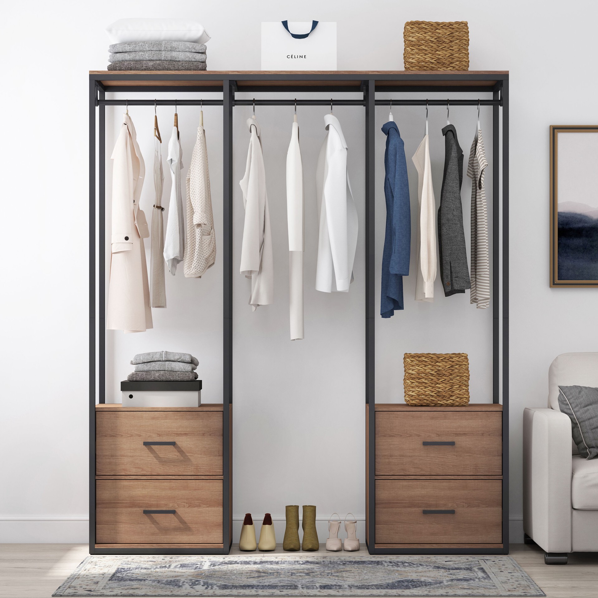 slide 5 of 6, Style Selections Camryn 36-in x 18-in D Brown Solid Shelving Wood closet shelf, 1 ct