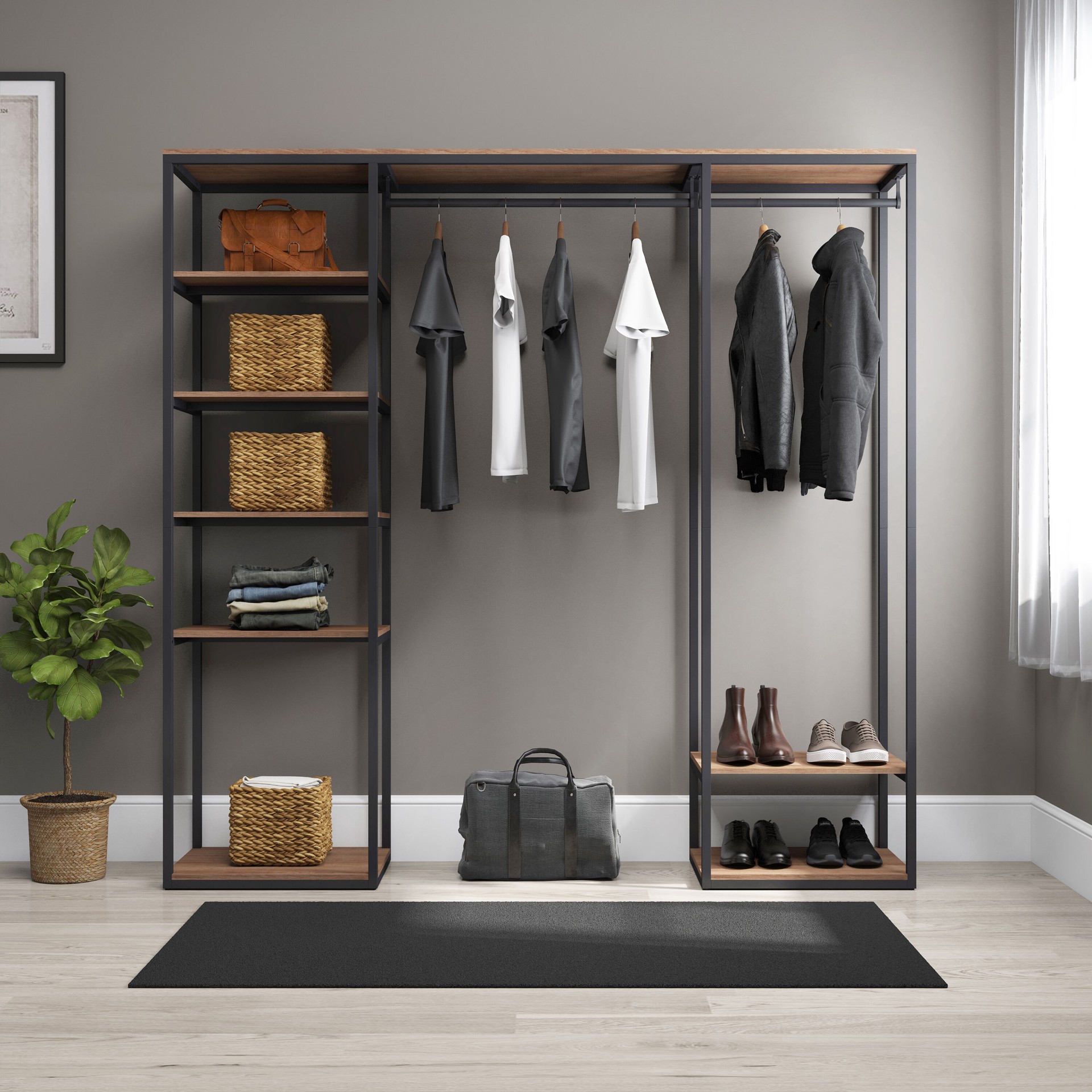 slide 6 of 6, Style Selections Camryn 36-in x 18-in D Brown Solid Shelving Wood closet shelf, 1 ct