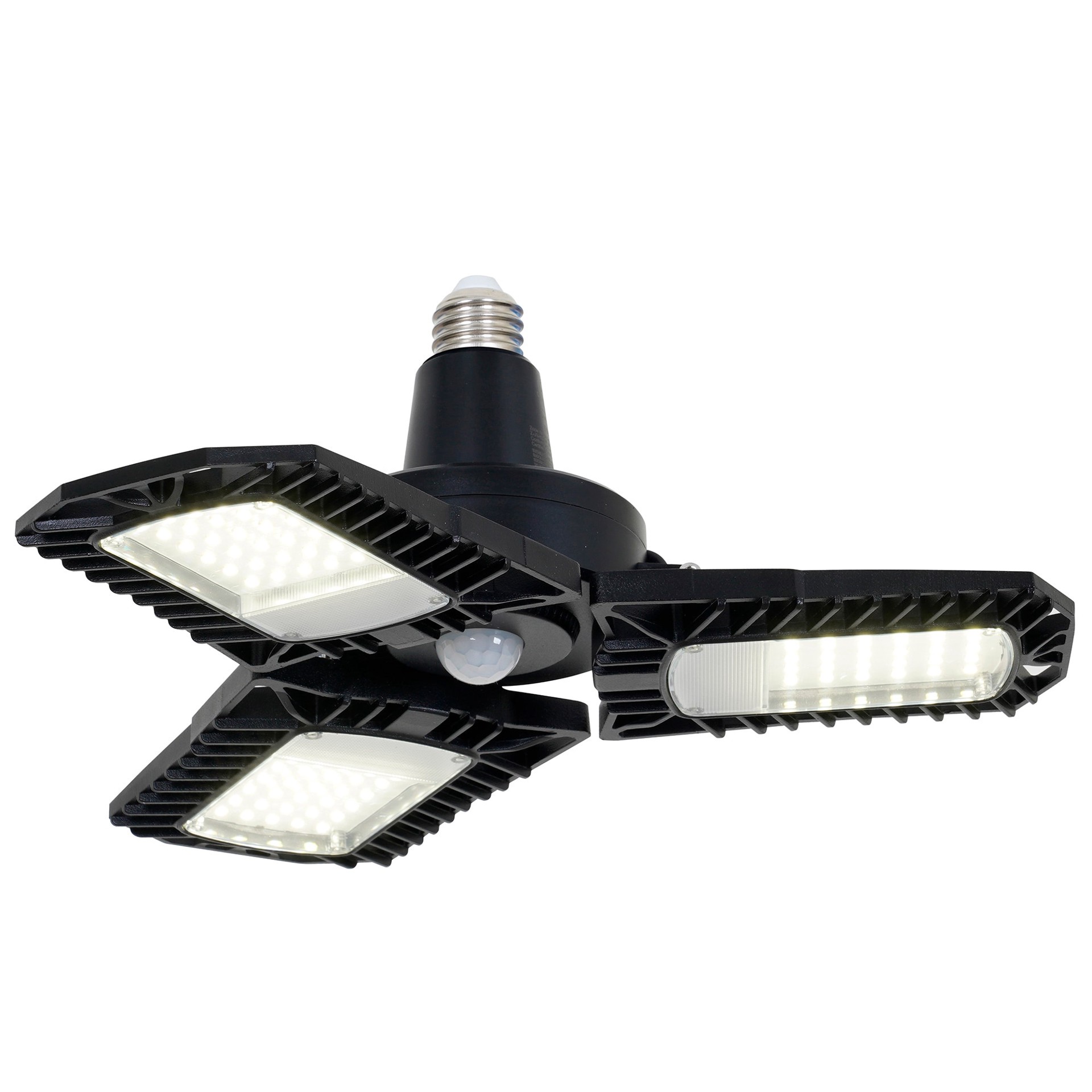 slide 1 of 6, Utilitech 1-ft 8000 Lumens Black 3 -Light LED Diffuser Garage Shop Light, 1 ct