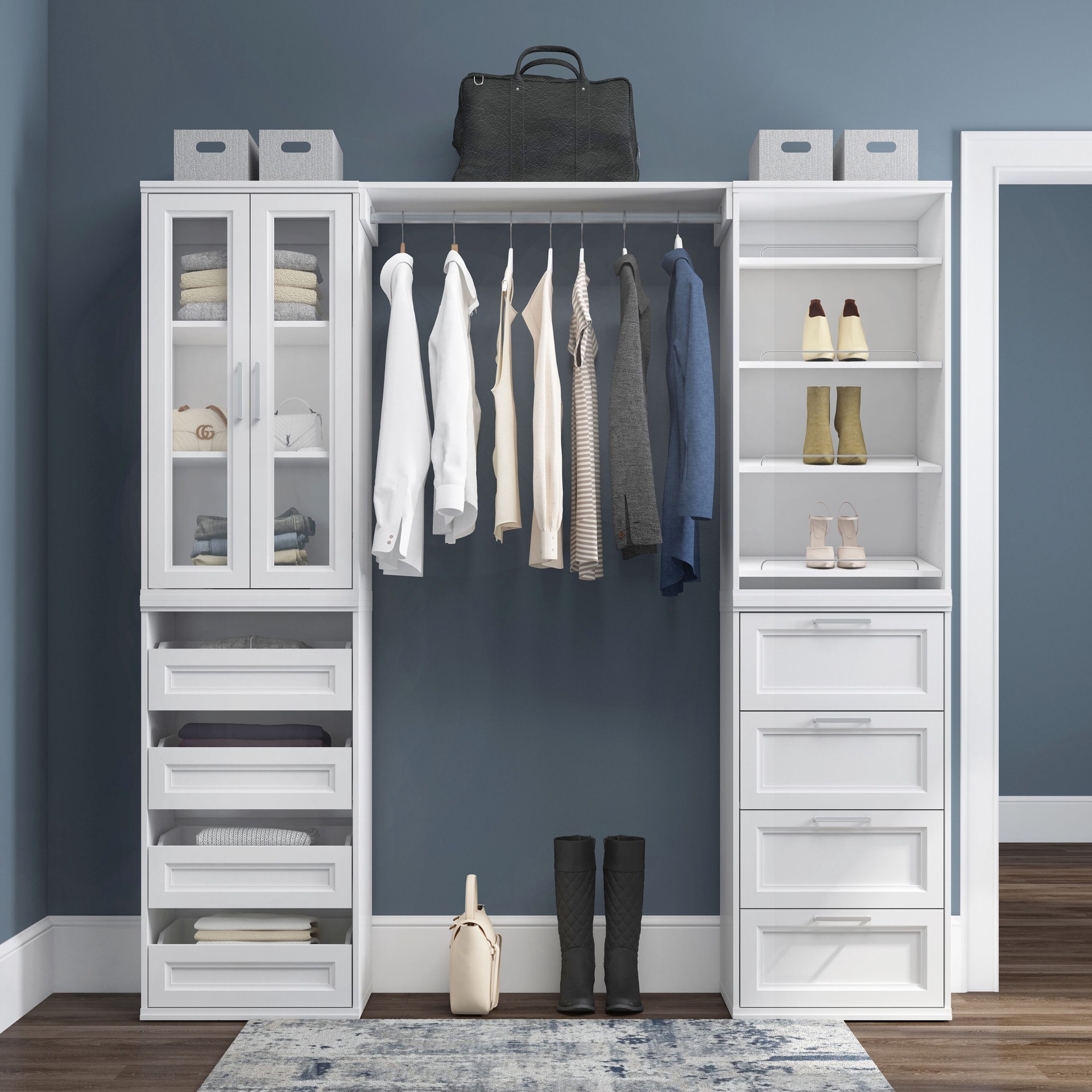 slide 5 of 6, Style Selections Lana 35.8-in x 15.6-in D White Solid Shelving Wood closet shelf, 1 ct