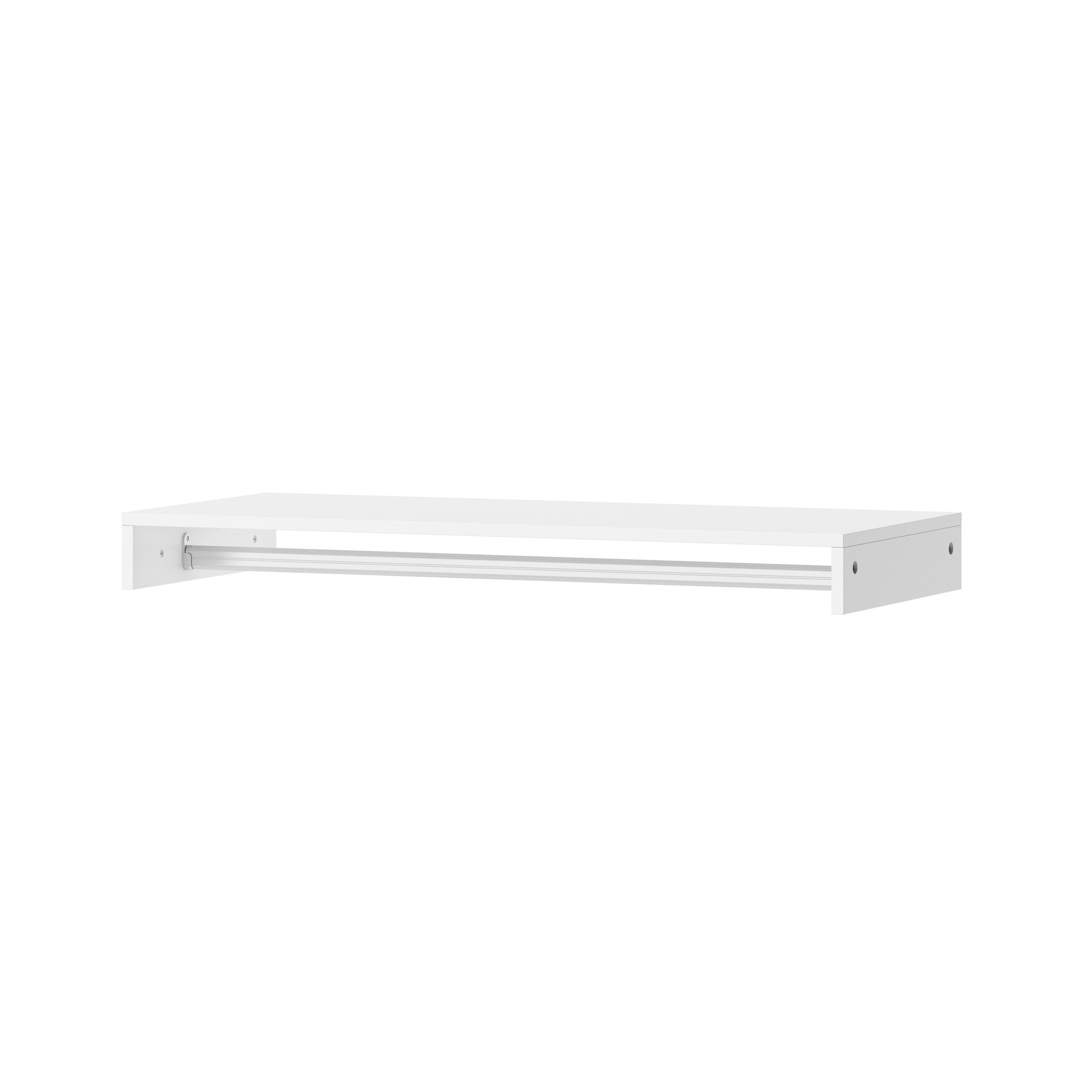slide 1 of 6, Style Selections Lana 35.8-in x 15.6-in D White Solid Shelving Wood closet shelf, 1 ct