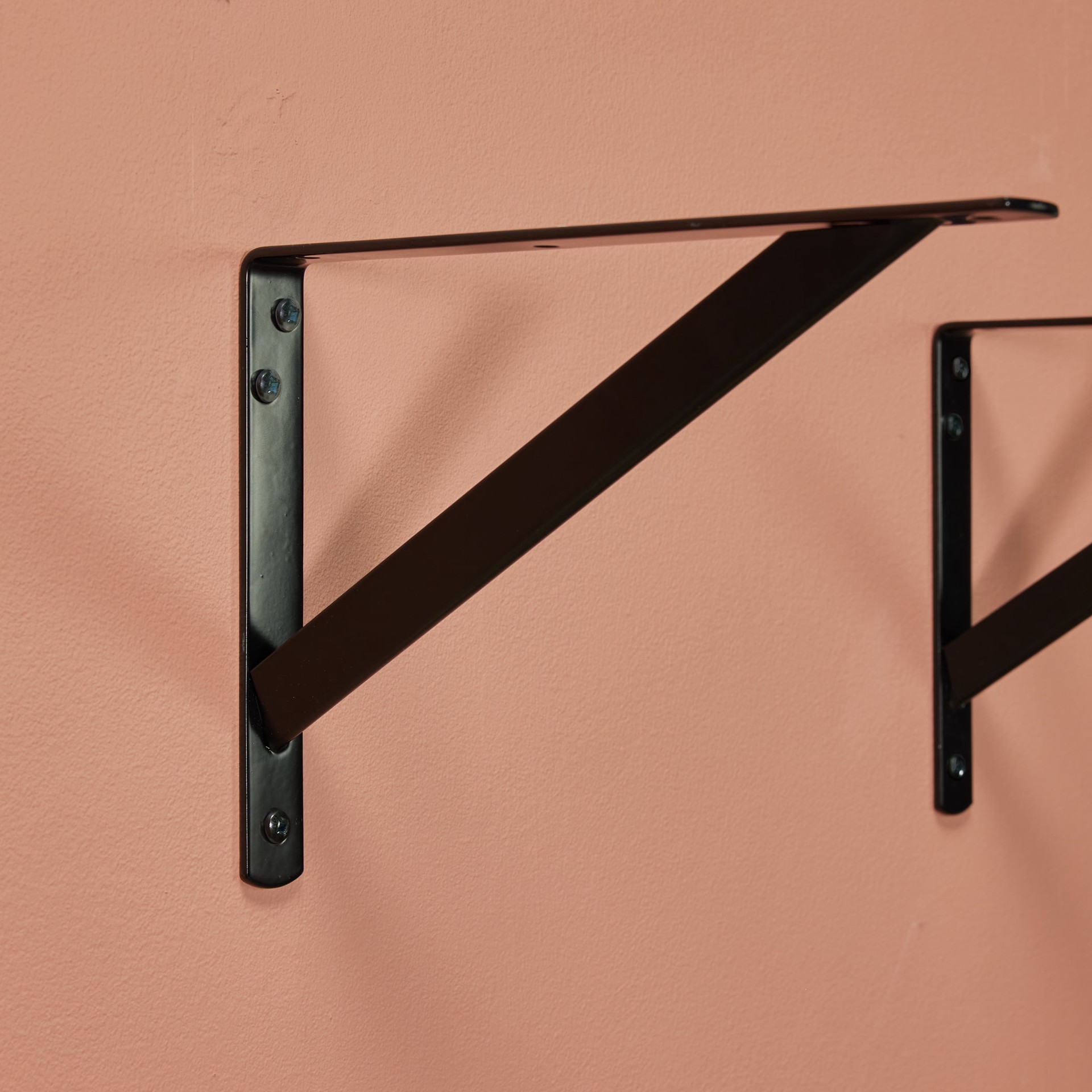 slide 4 of 6, Project Source 11.14-in L x 1.06-in W x 7.95-in D Heavy Duty Black Shelf bracket, 1 ct