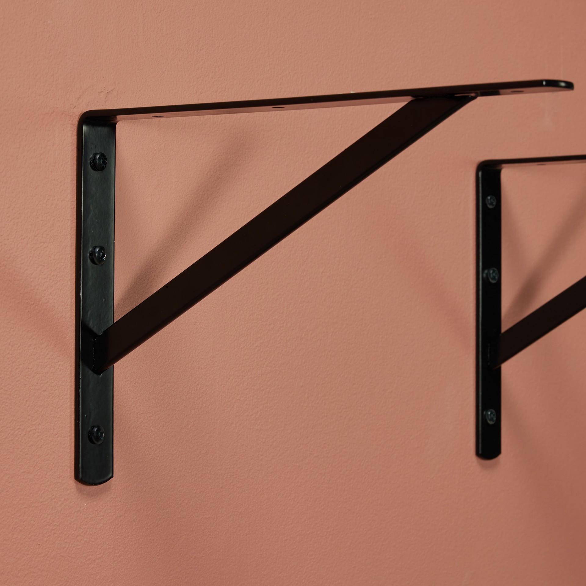 slide 4 of 6, Project Source 19.5-in L x 1.16-in W x 13-in D Heavy Duty Black Shelf bracket, 1 ct