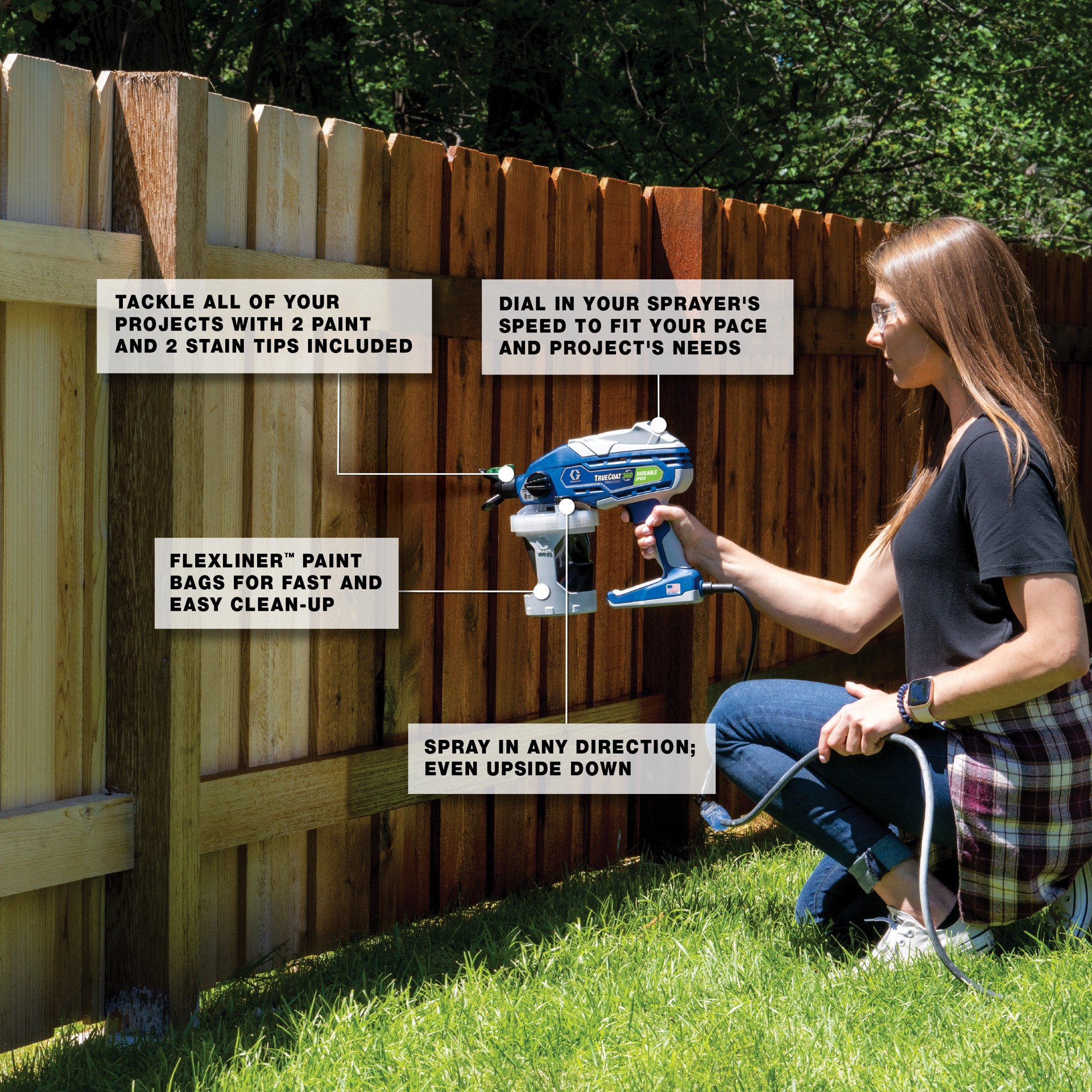 slide 4 of 6, Graco TrueCoat 360 Variable Speed Electric Handheld Airless Paint Sprayer, 1 ct