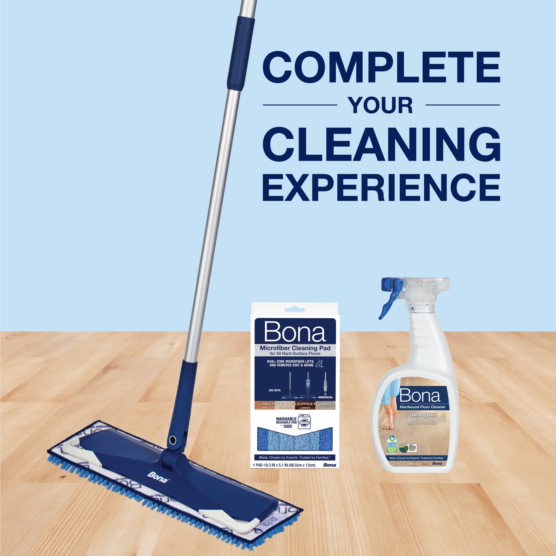 slide 6 of 6, Bona Reusable Microfiber Mop Pad, 1 ct