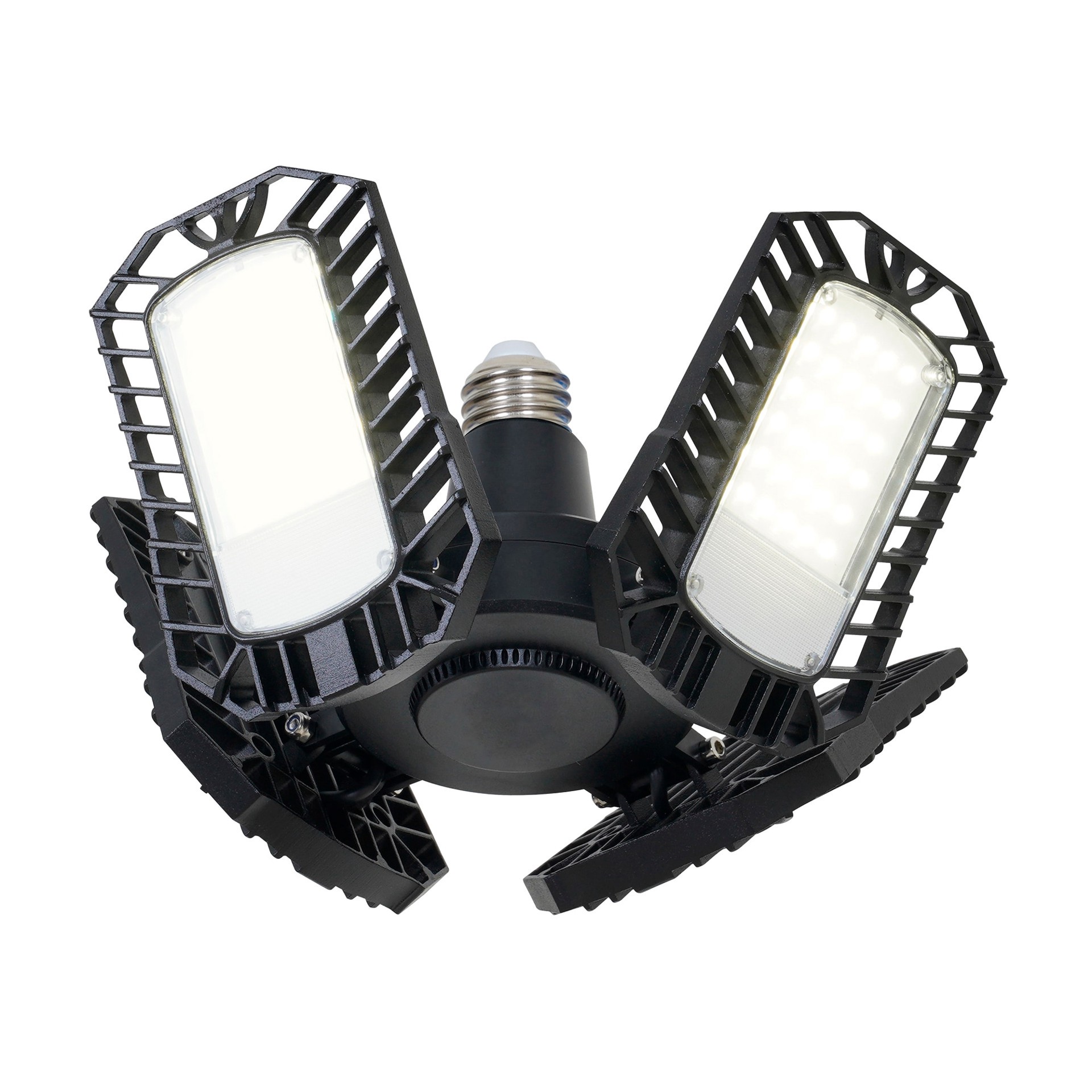 slide 3 of 6, Utilitech 1-ft 12000 Lumens Black 4 -Light LED Diffuser Garage Shop Light, 1 ct