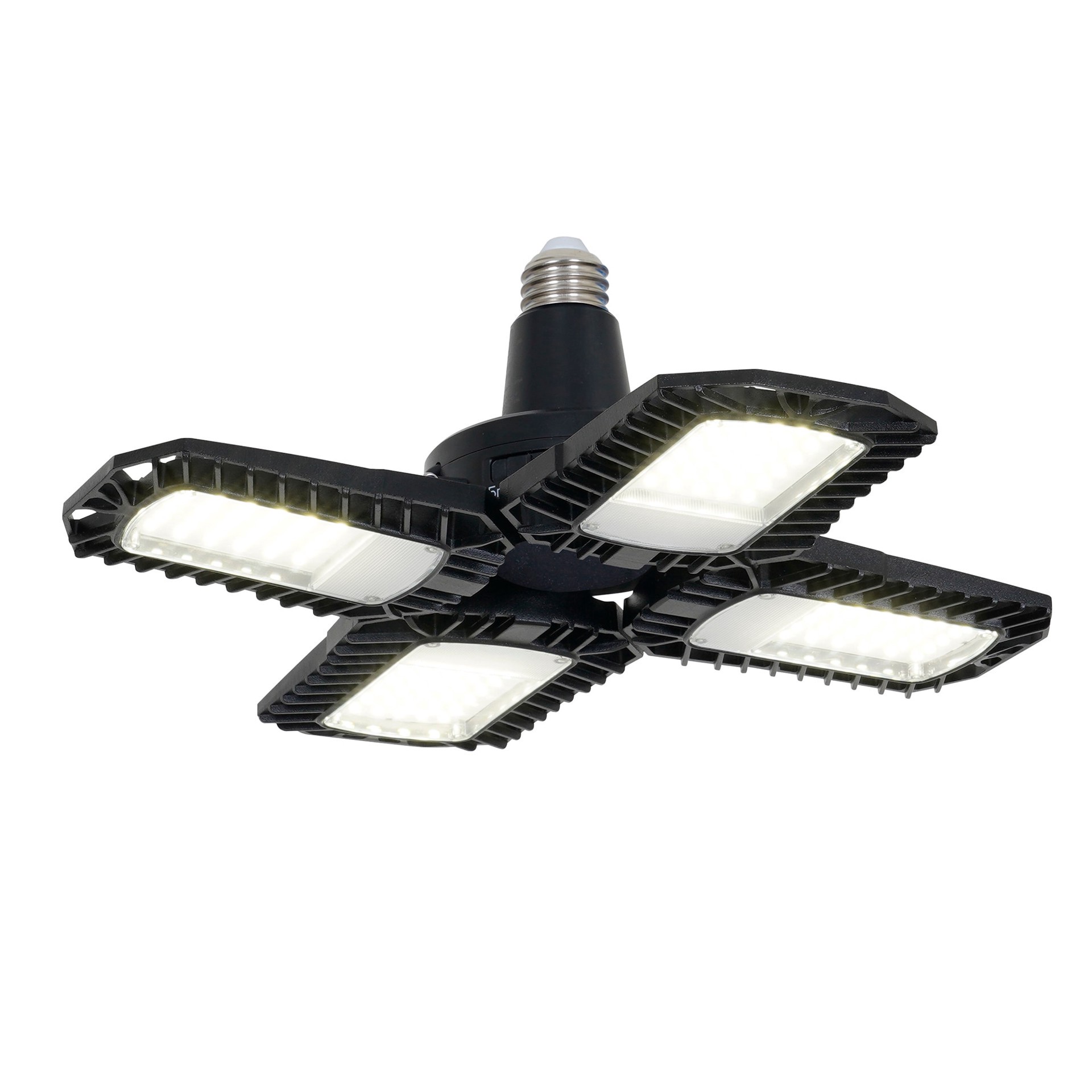 slide 1 of 6, Utilitech 1-ft 12000 Lumens Black 4 -Light LED Diffuser Garage Shop Light, 1 ct