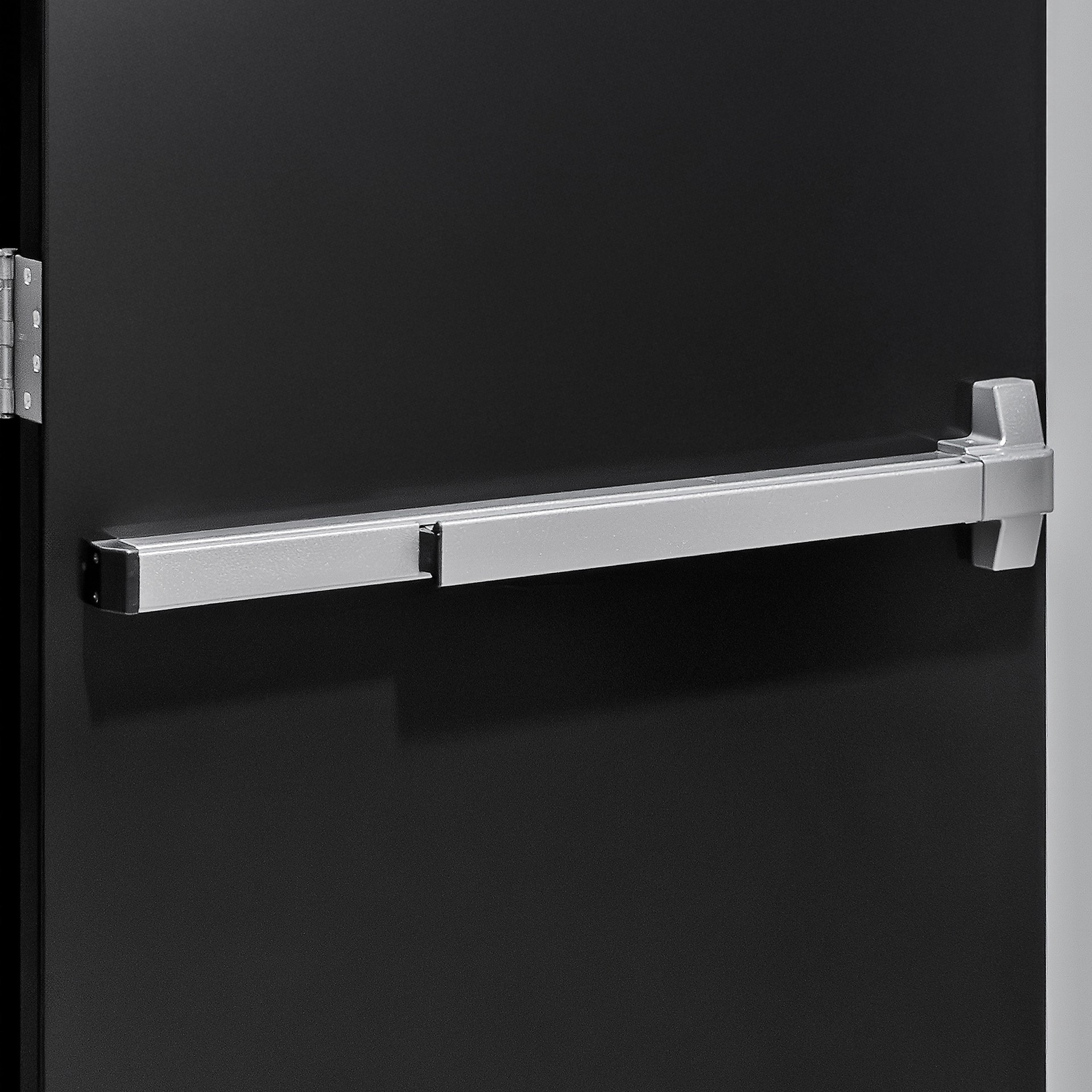 slide 2 of 5, L.I.F Industries Emergency Exit Bar w Lever Entrance Trim 36-in Aluminum Field reversible Rim exit device, 1 ct