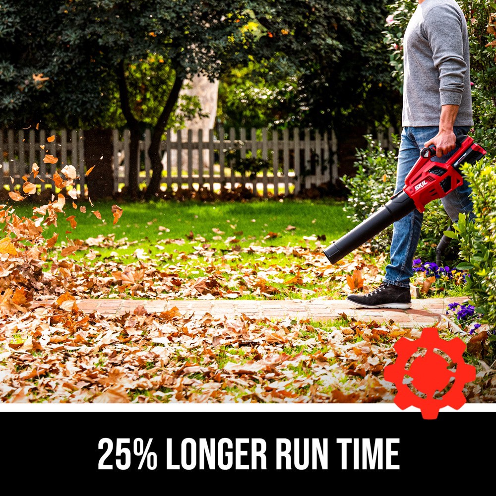 slide 3 of 6, SKIL PWR CORE 40-volt 530-CFM 120-MPH Battery Handheld Leaf Blower 2.5 Ah, 1 ct