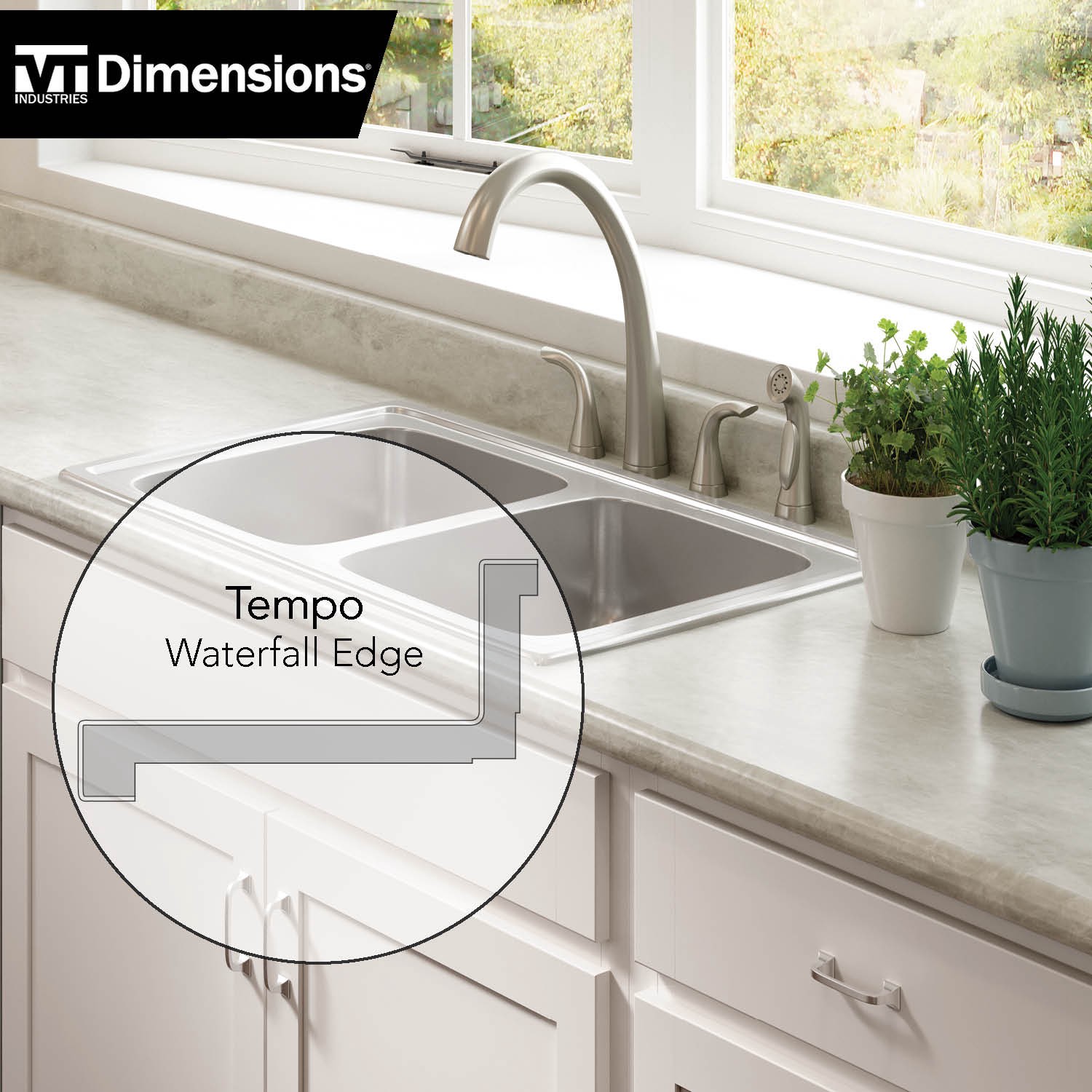 slide 3 of 6, VT Dimensions Formica Matte 4-ft x 25-in x 4.5-in White Bardiglio, Matte Laminate Countertop with Integrated Backsplash, 1 ct