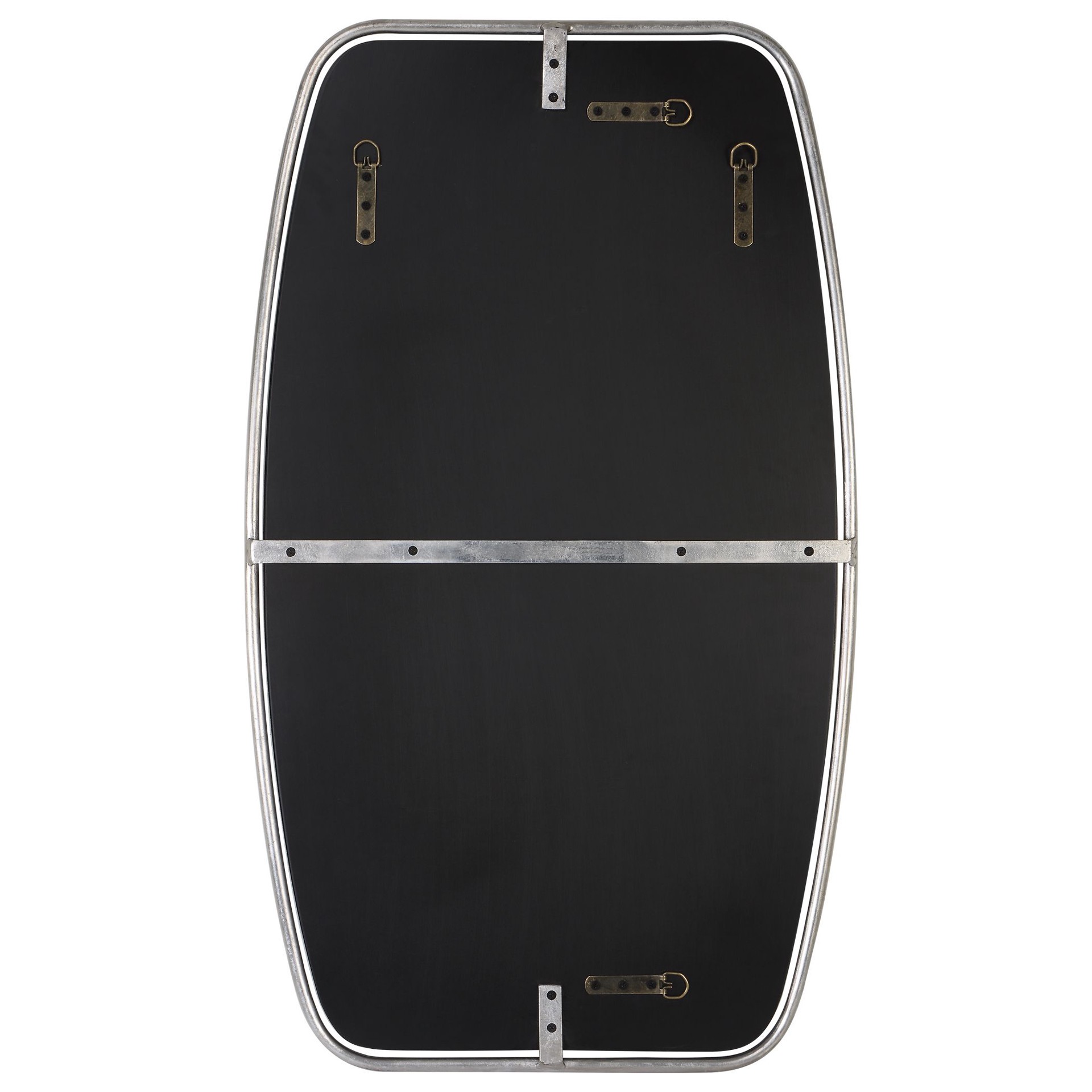 slide 6 of 6, allen + roth 21.125-in W x 36.125-in H Oval Silver Beveled Wall Mirror, 1 ct