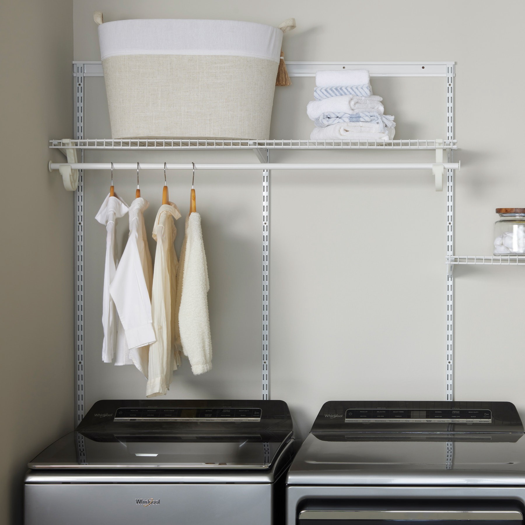 slide 5 of 6, Project Source TrackSmart 16-in White Wire Closet Fixed Mount Bracket, 1 ct