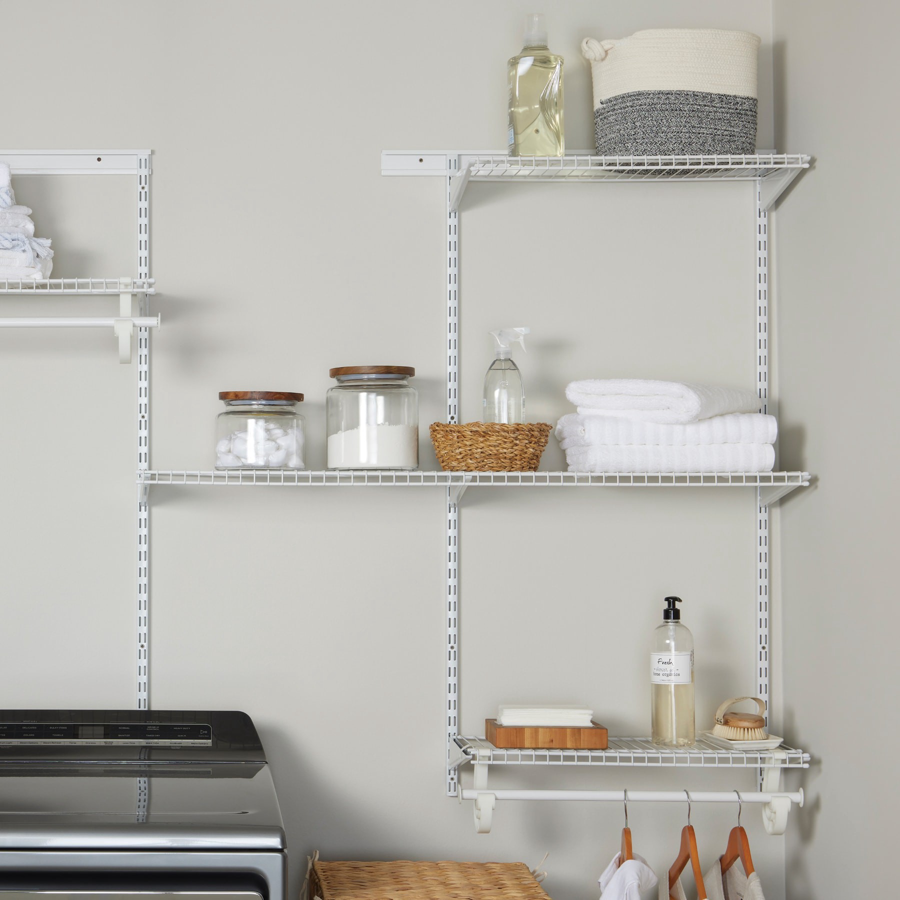 slide 6 of 6, Project Source TrackSmart 16-in White Wire Closet Fixed Mount Bracket, 1 ct