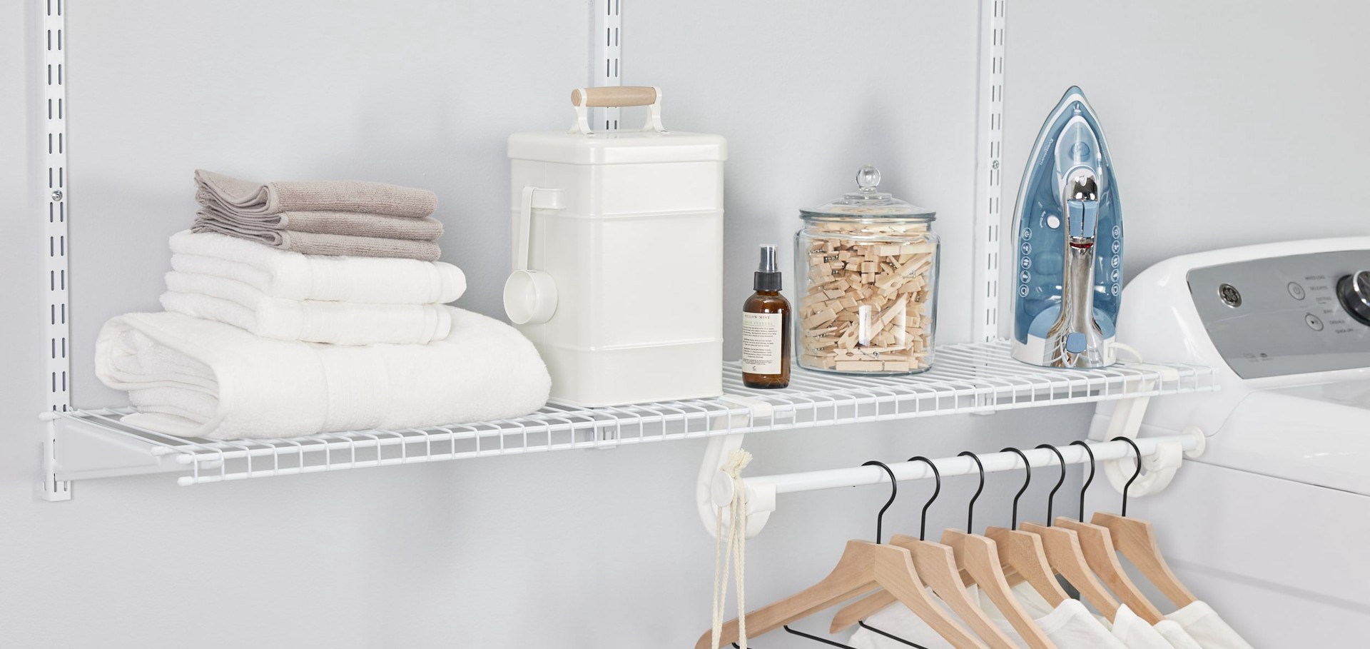 slide 2 of 6, Project Source TrackSmart 4-ft to 6-ft x 12-in White Wire Closet Kit, 1 ct