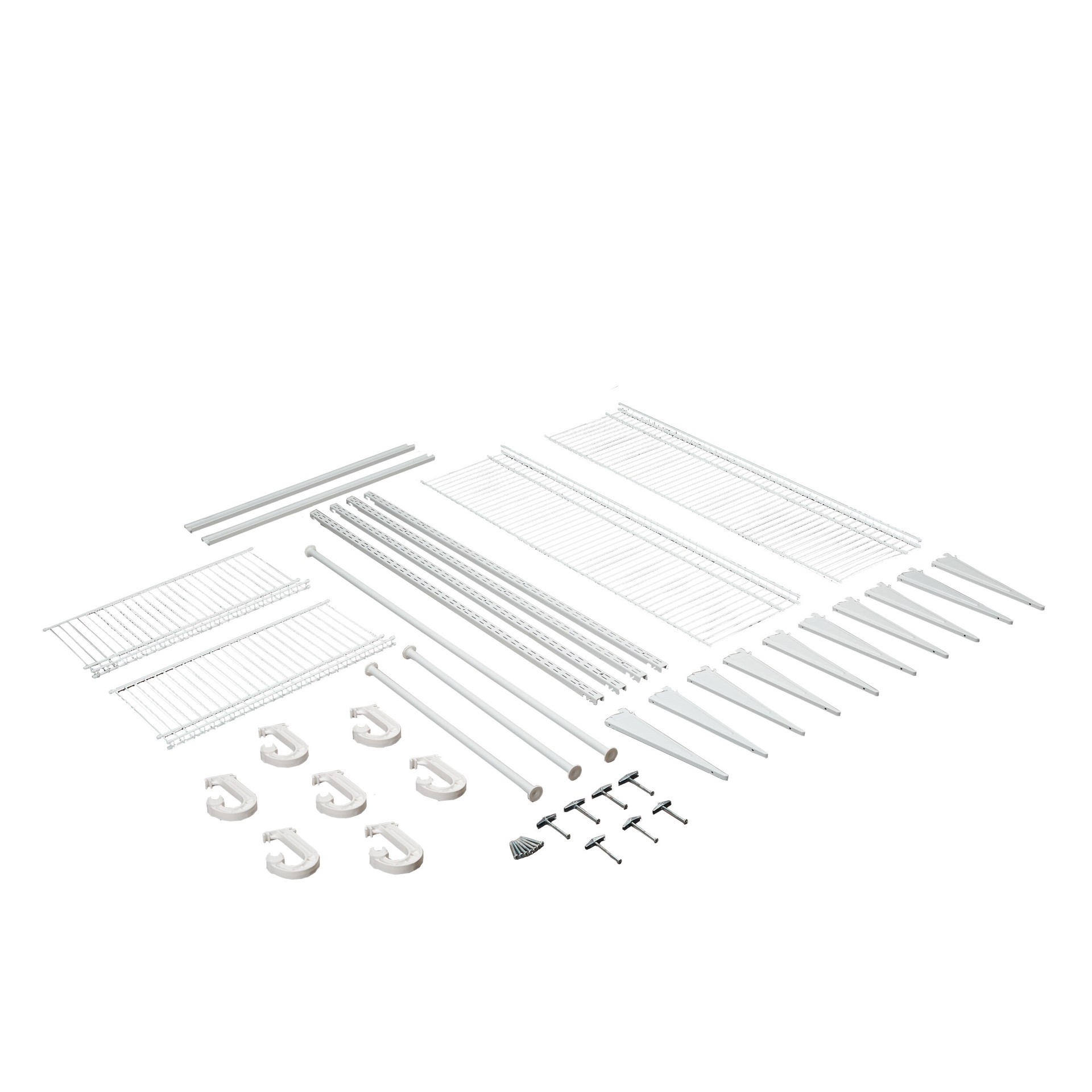 slide 3 of 6, Project Source TrackSmart 4-ft to 6-ft x 12-in White Wire Closet Kit, 1 ct