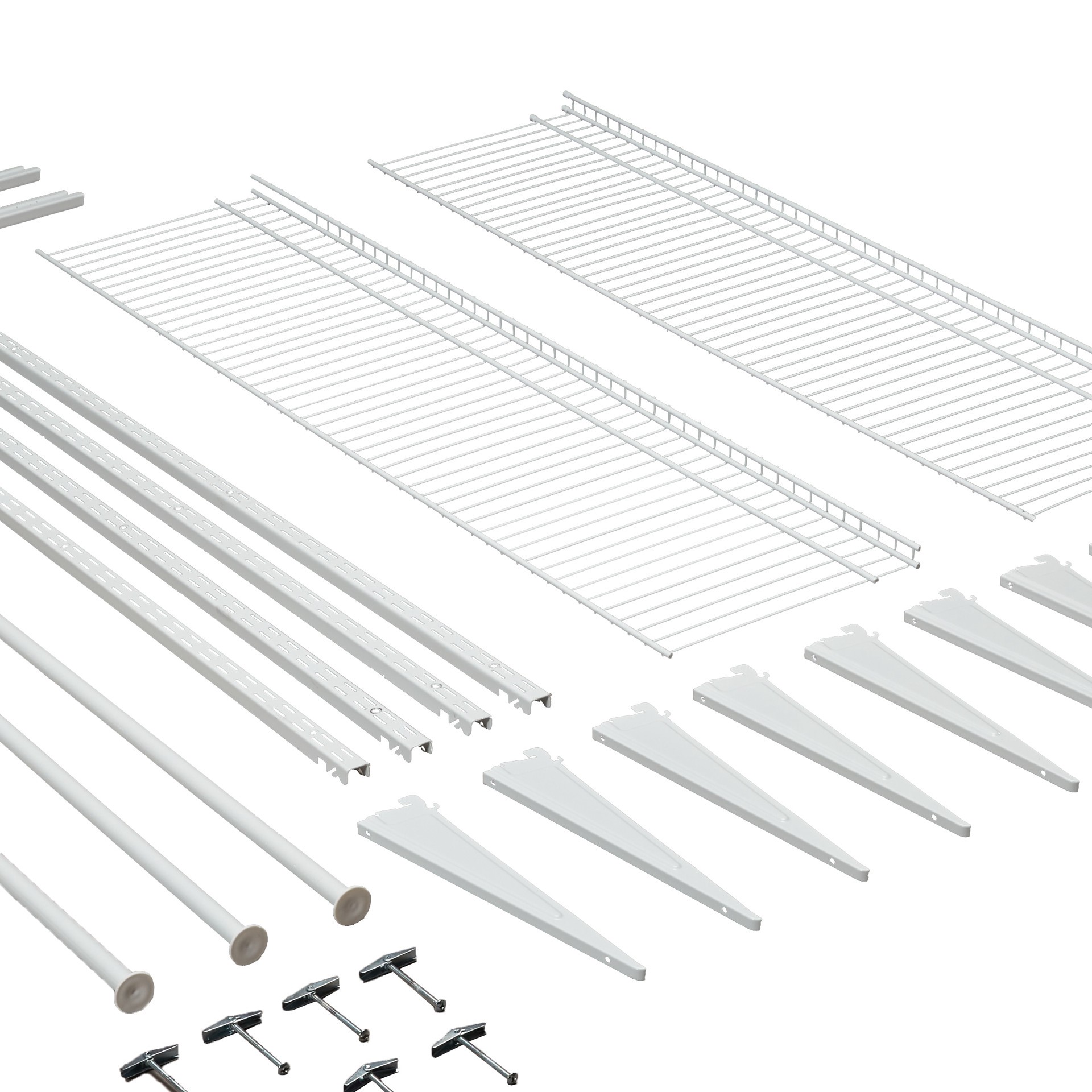 slide 5 of 6, Project Source TrackSmart 4-ft to 6-ft x 12-in White Wire Closet Kit, 1 ct