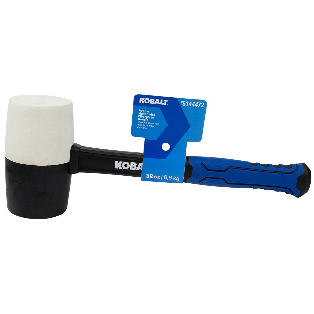 slide 5 of 5, Kobalt 32 -oz Rubber Head Fiberglass Handle Rubber mallet, 1 ct