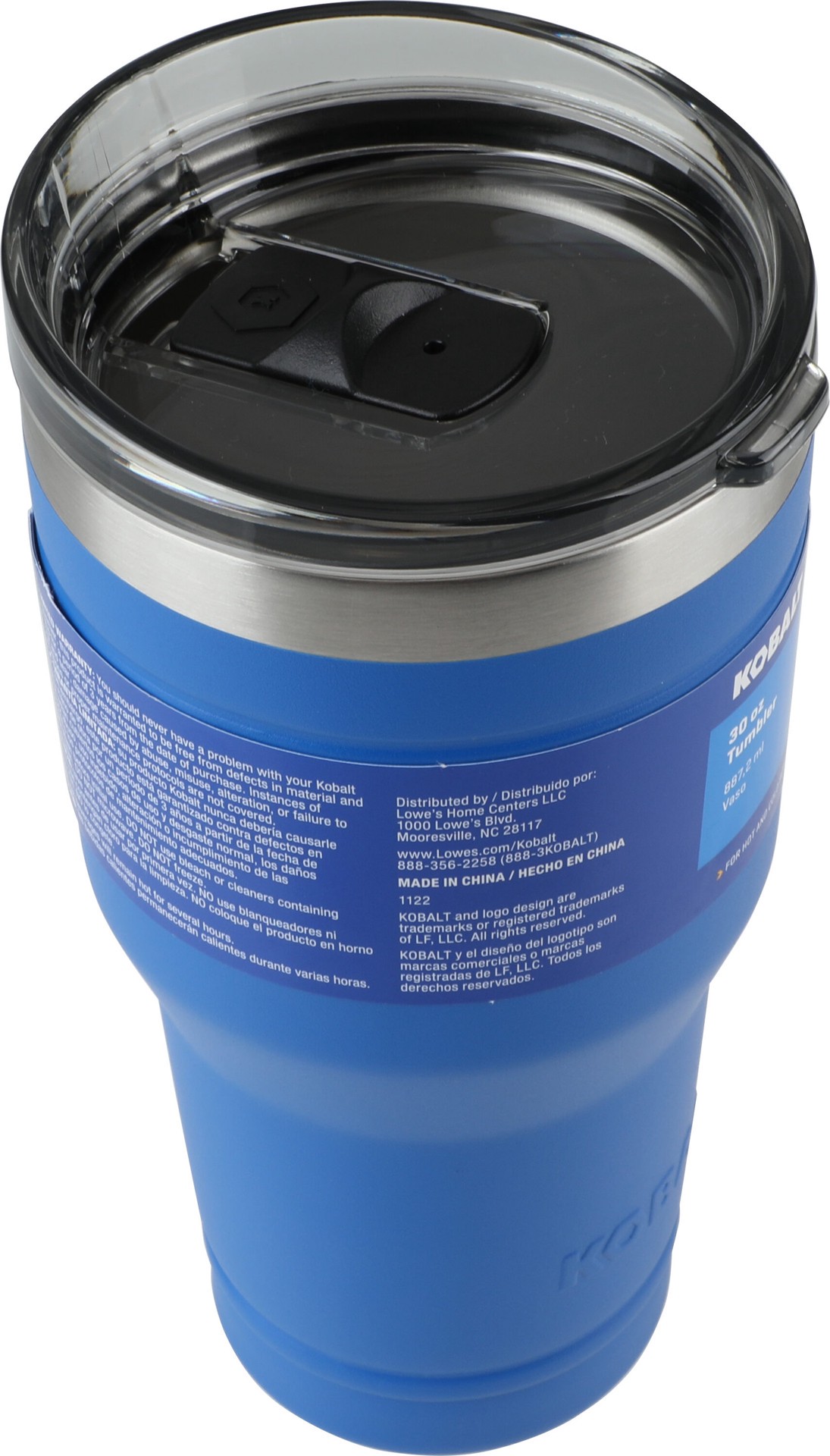 slide 4 of 6, Kobalt 30 -fl oz Stainless steel Insulated Tumbler - Blue, 1 ct