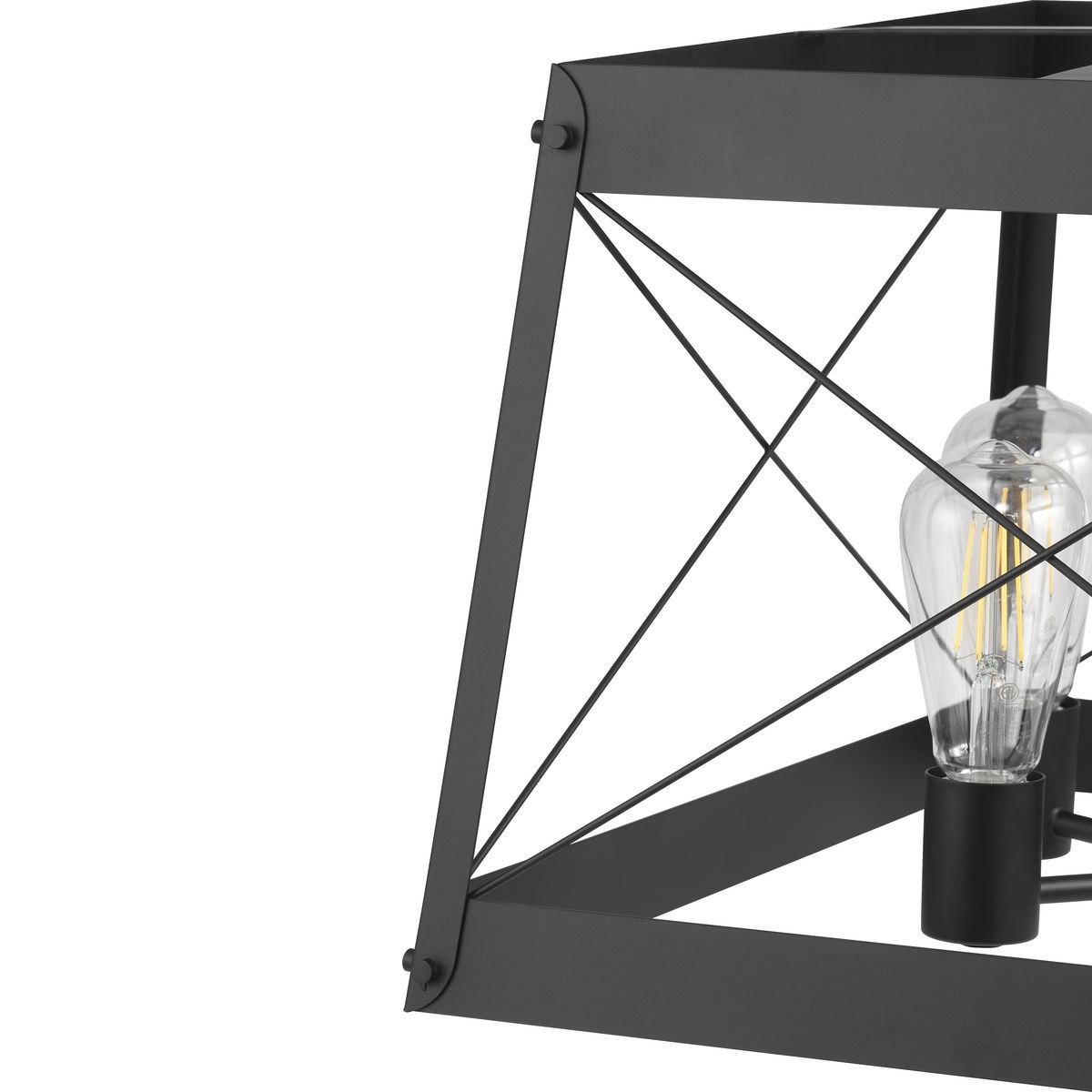 slide 6 of 6, Progress Lighting Bradberry 5 -Light Matte Black Farmhouse Square Medium Hanging Pendant light, 1 ct