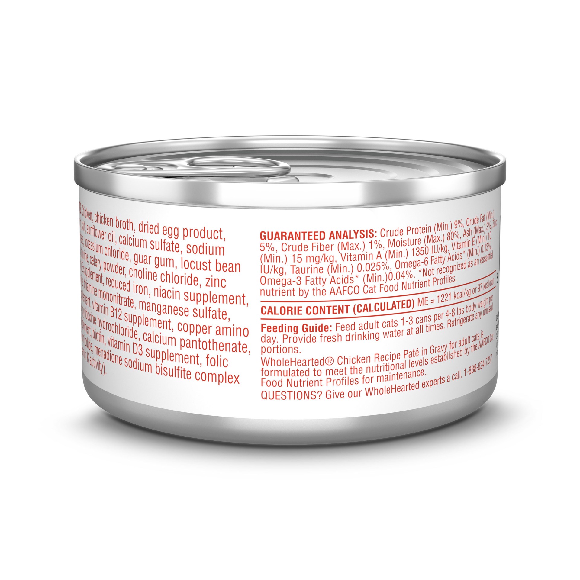 slide 2 of 5, WholeHearted Adult Chicken Cat Food, 1 ct