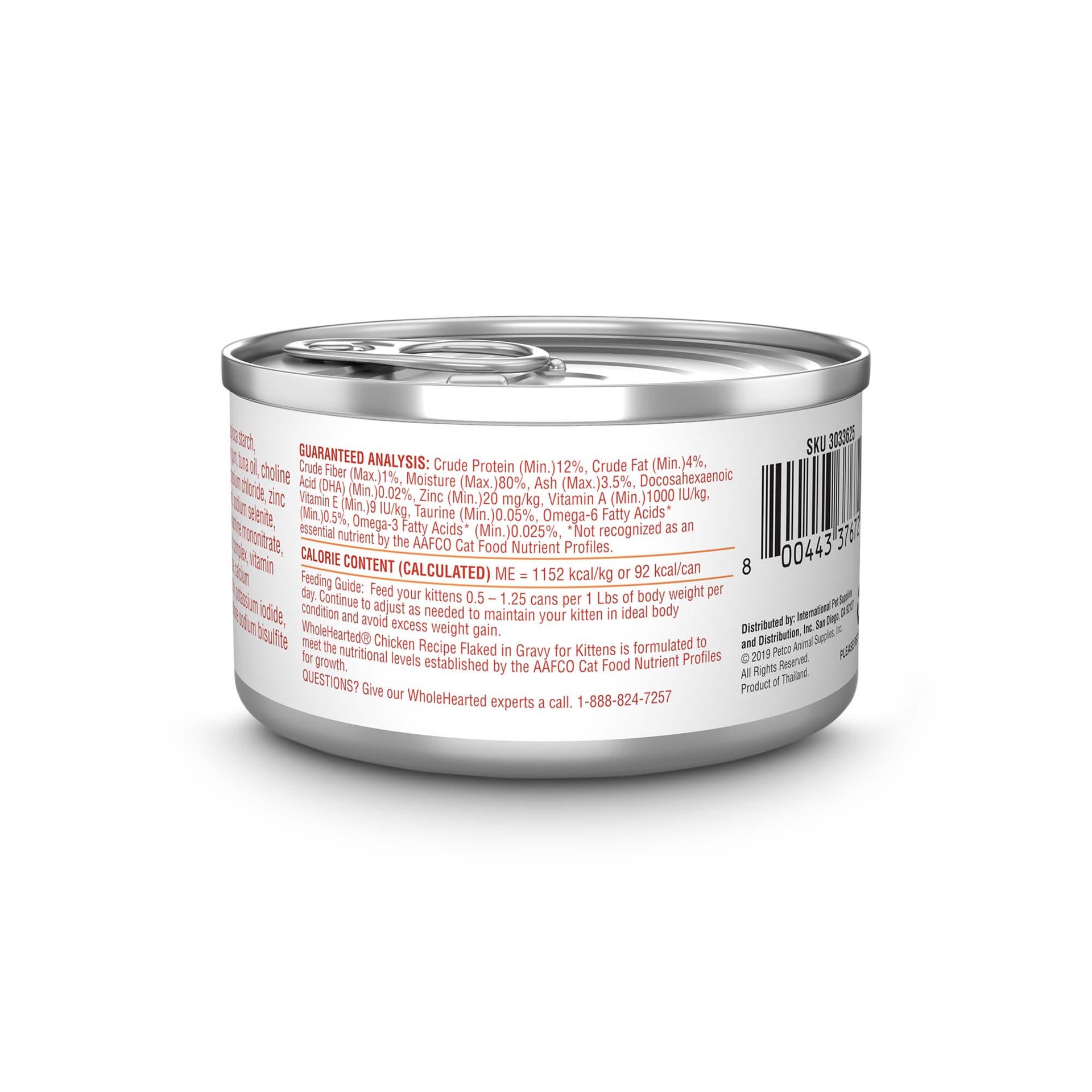 slide 2 of 5, WholeHearted Kitten Chicken Cat Food, 1 ct