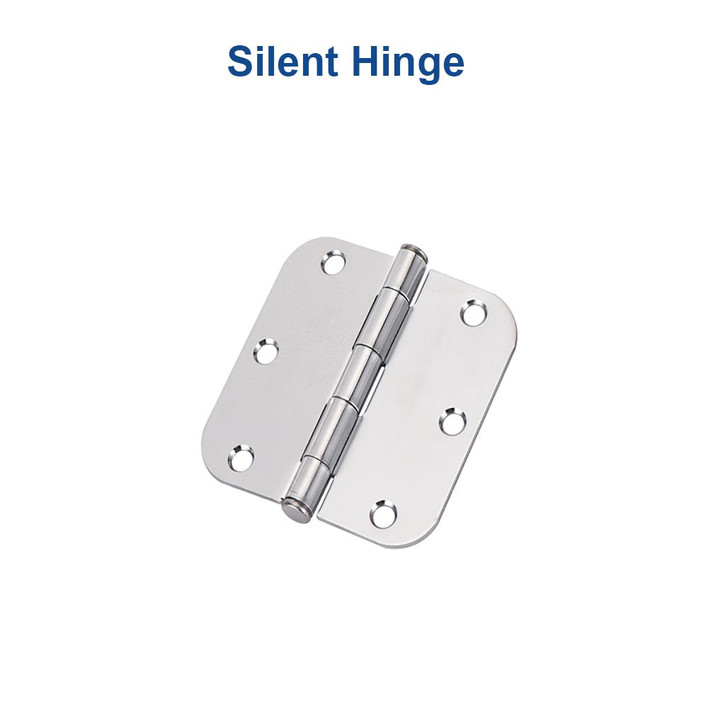 slide 2 of 6, RELIABILT Silent 3-1/2-in H x 5/8-in Radius Chrome Mortise Interior Door Hinge, 1 ct
