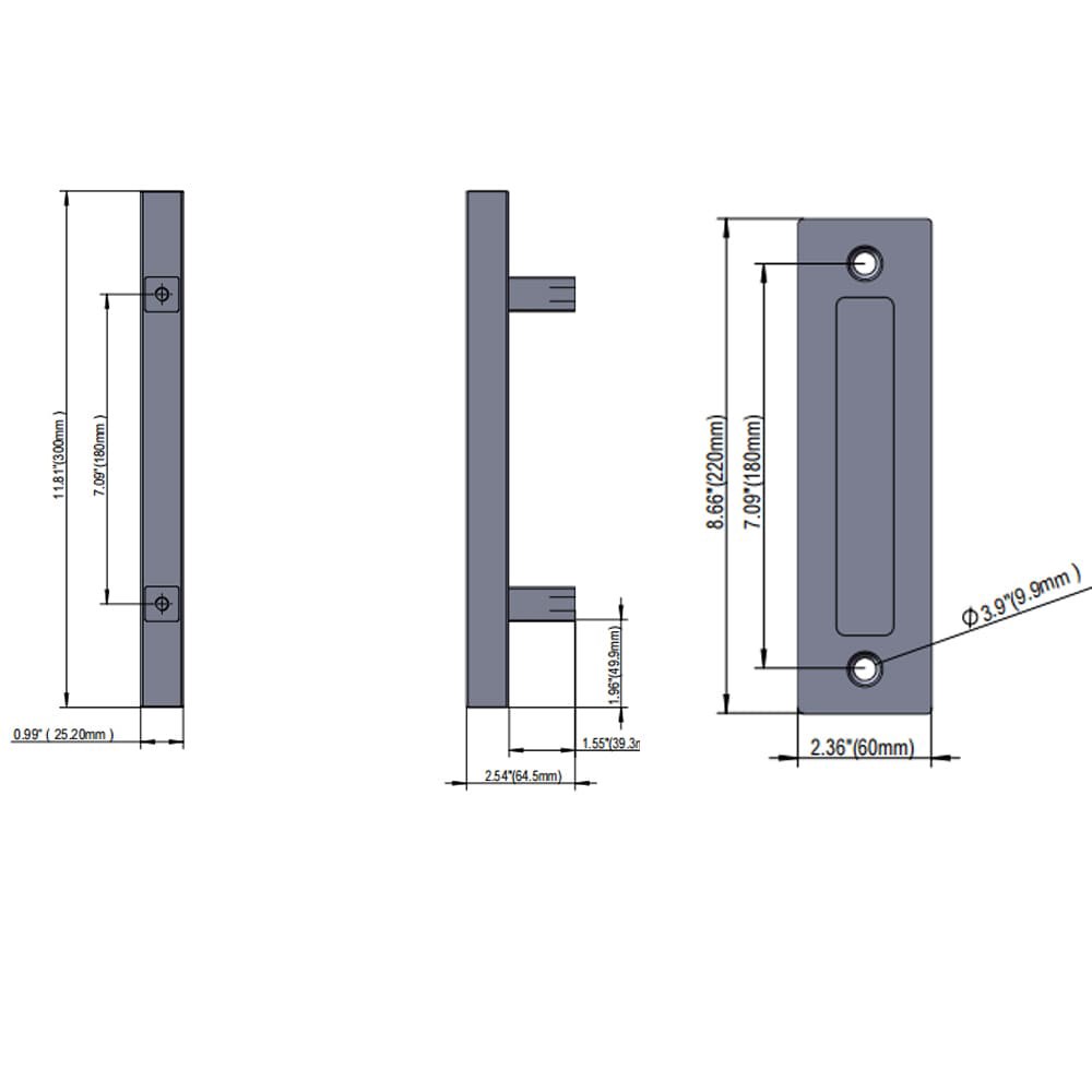 slide 4 of 6, RELIABILT Matte Black Indoor Single Double Barn door handle, 1 ct