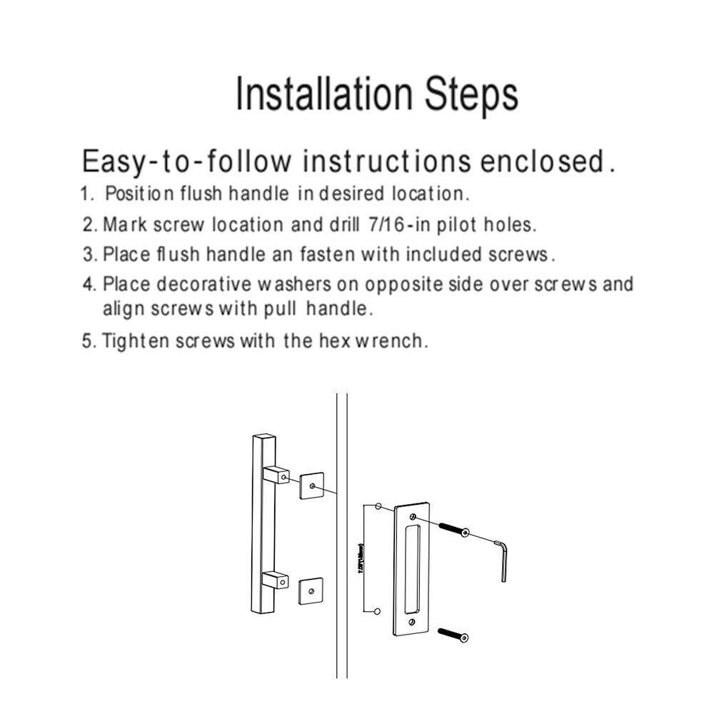 slide 5 of 6, RELIABILT Matte Black Indoor Single Double Barn door handle, 1 ct