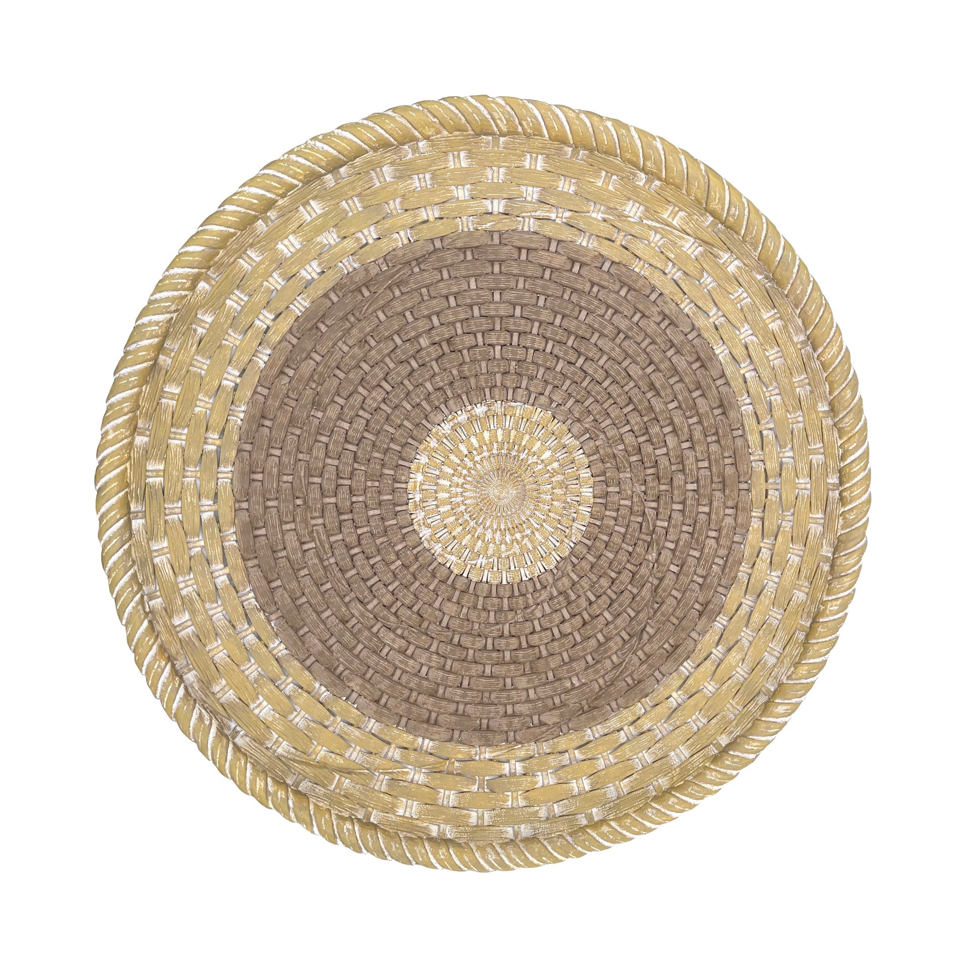 slide 4 of 5, Backyard Glory Wicker 20-in H Tan Polypropylene Complete birdbath, 1 ct