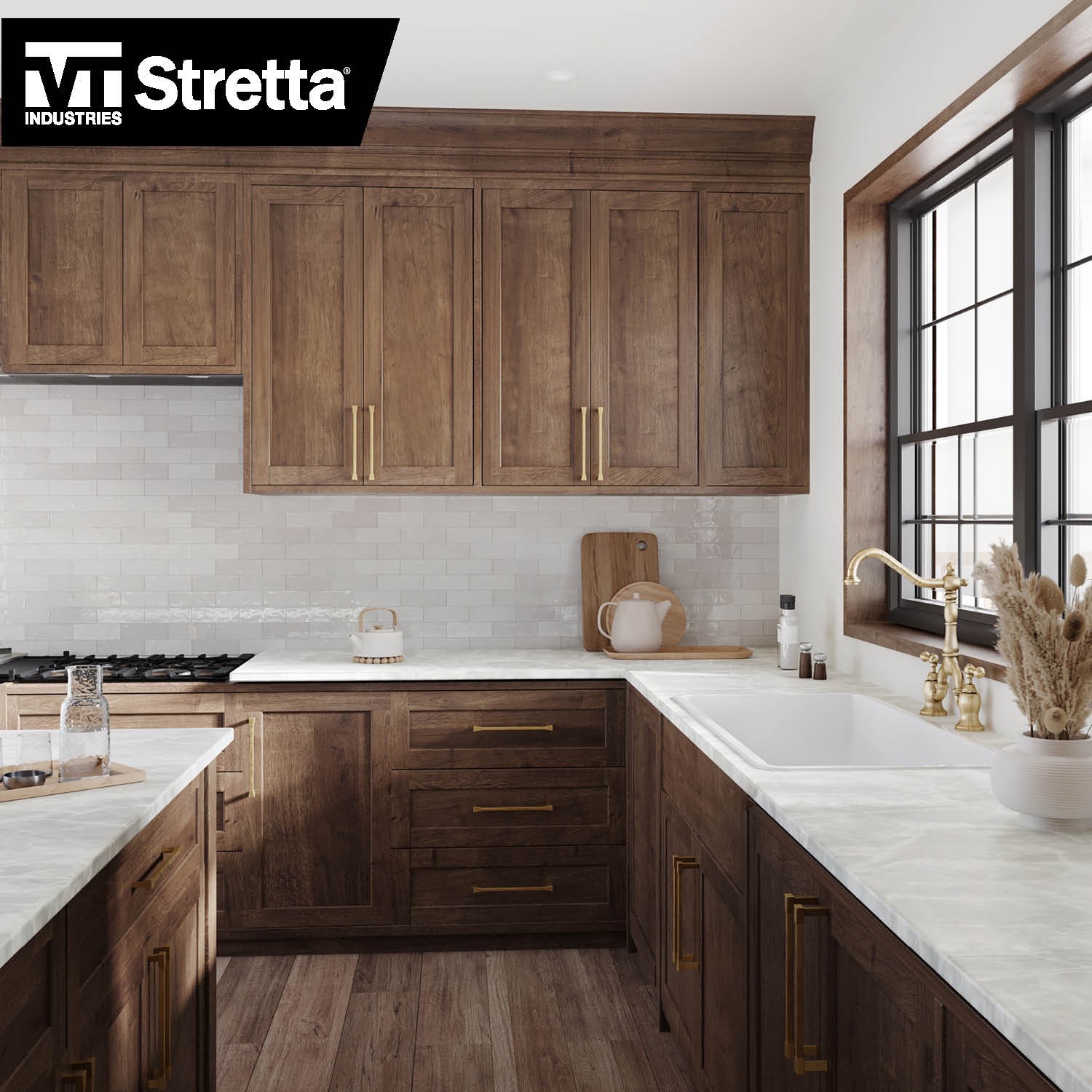 slide 3 of 6, Stretta 4-ft x 25.5-in x 1.125-in Manhattan Pearl Laminate Countertop, 1 ct