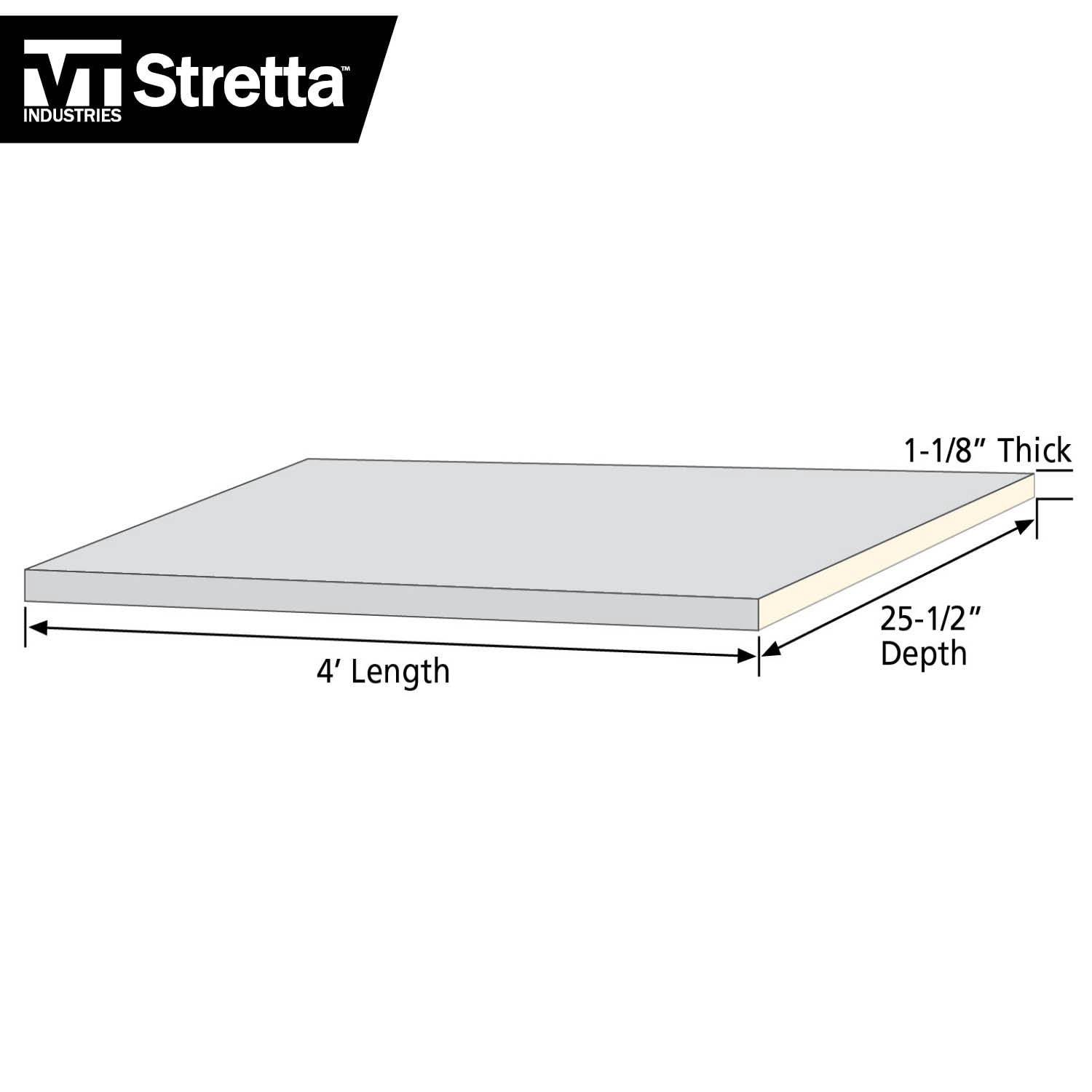 slide 6 of 6, Stretta 4-ft x 25.5-in x 1.125-in Manhattan Pearl Laminate Countertop, 1 ct